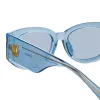 Debbie D-Frame Sunglasses in Blue sold by Linda Farrow