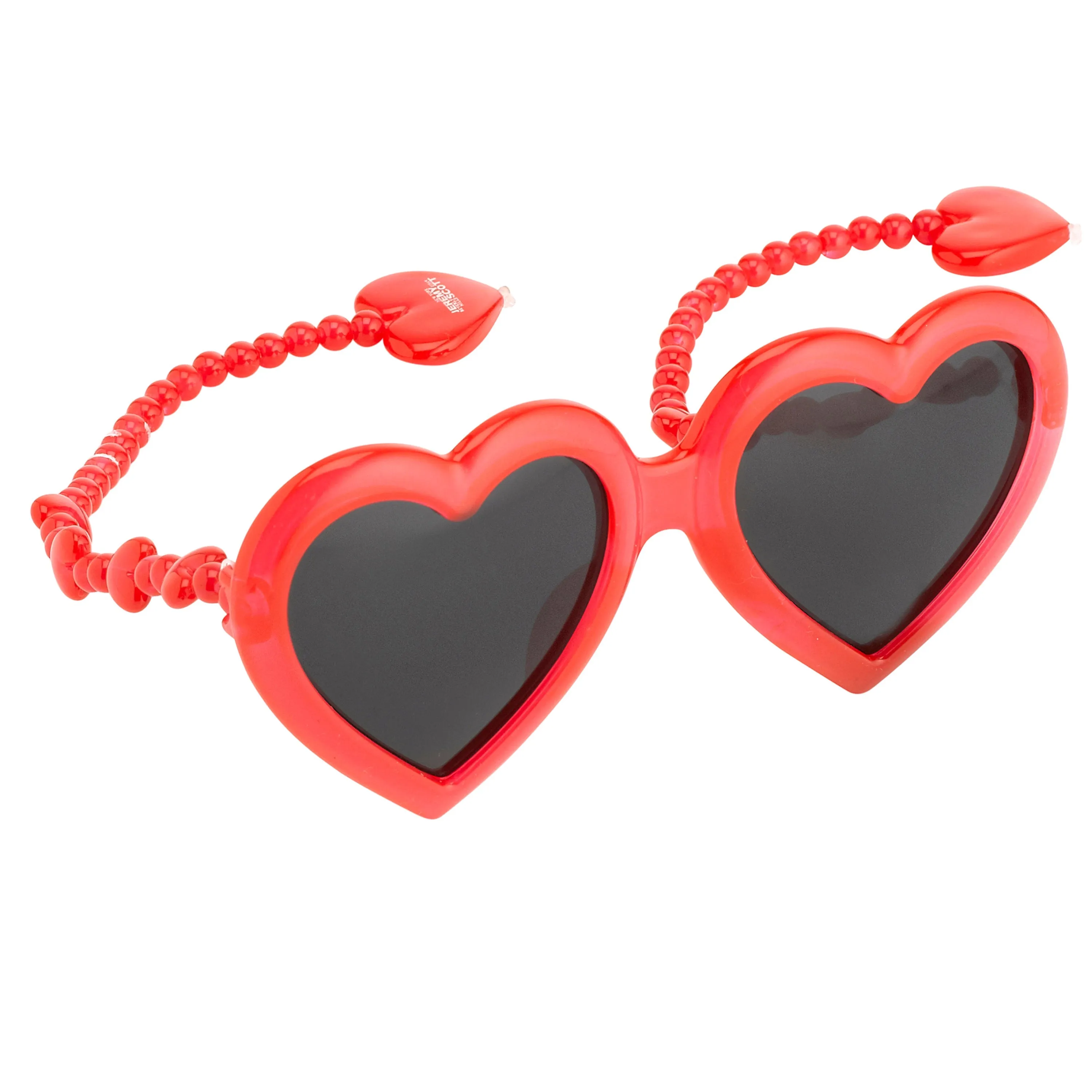 Jeremy Scott Heart Sunglasses in Red sold by Linda Farrow product image thumbnail 2