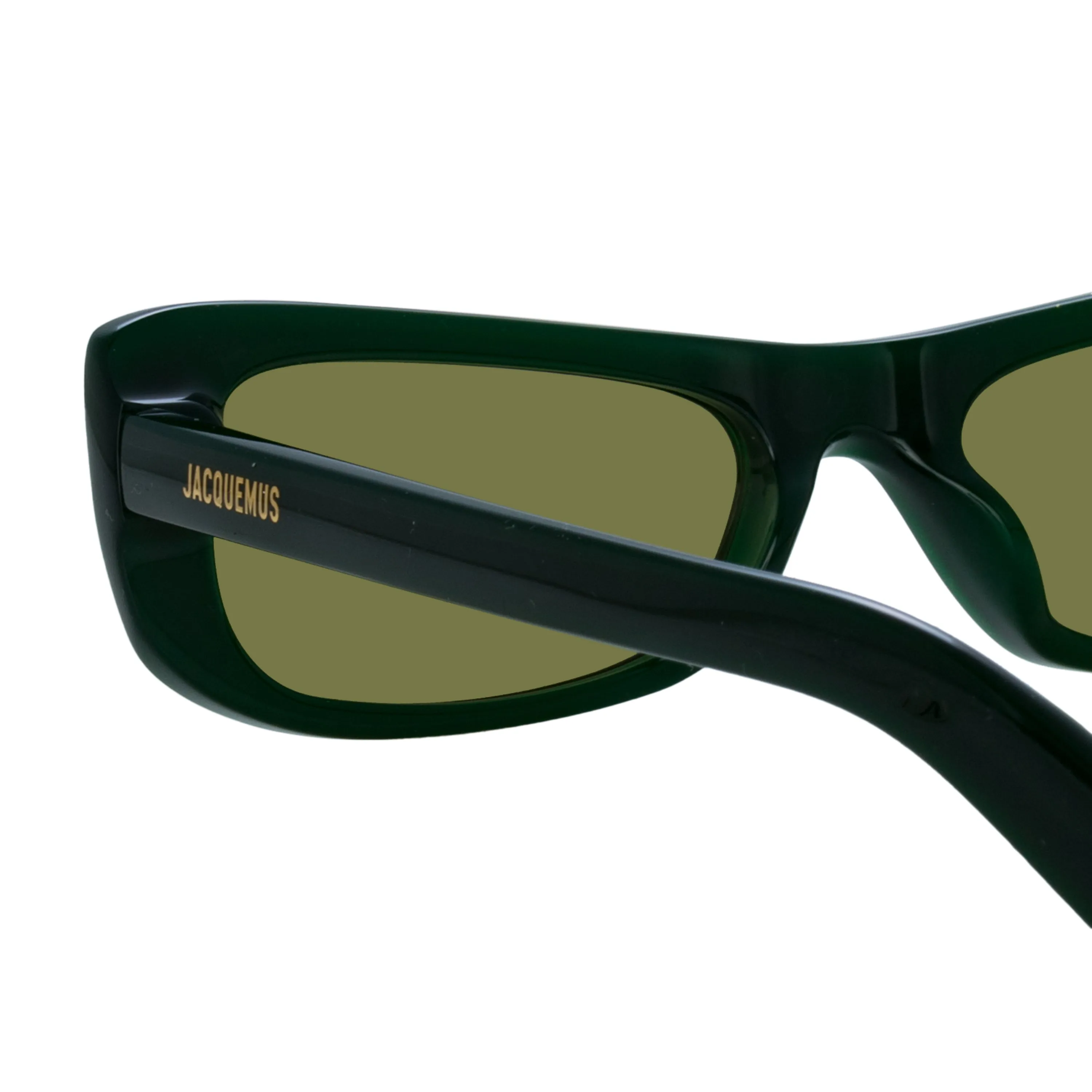 Capri Rectangular Sunglasses in Matt Green by Jacquemus sold by Linda Farrow product image thumbnail 5