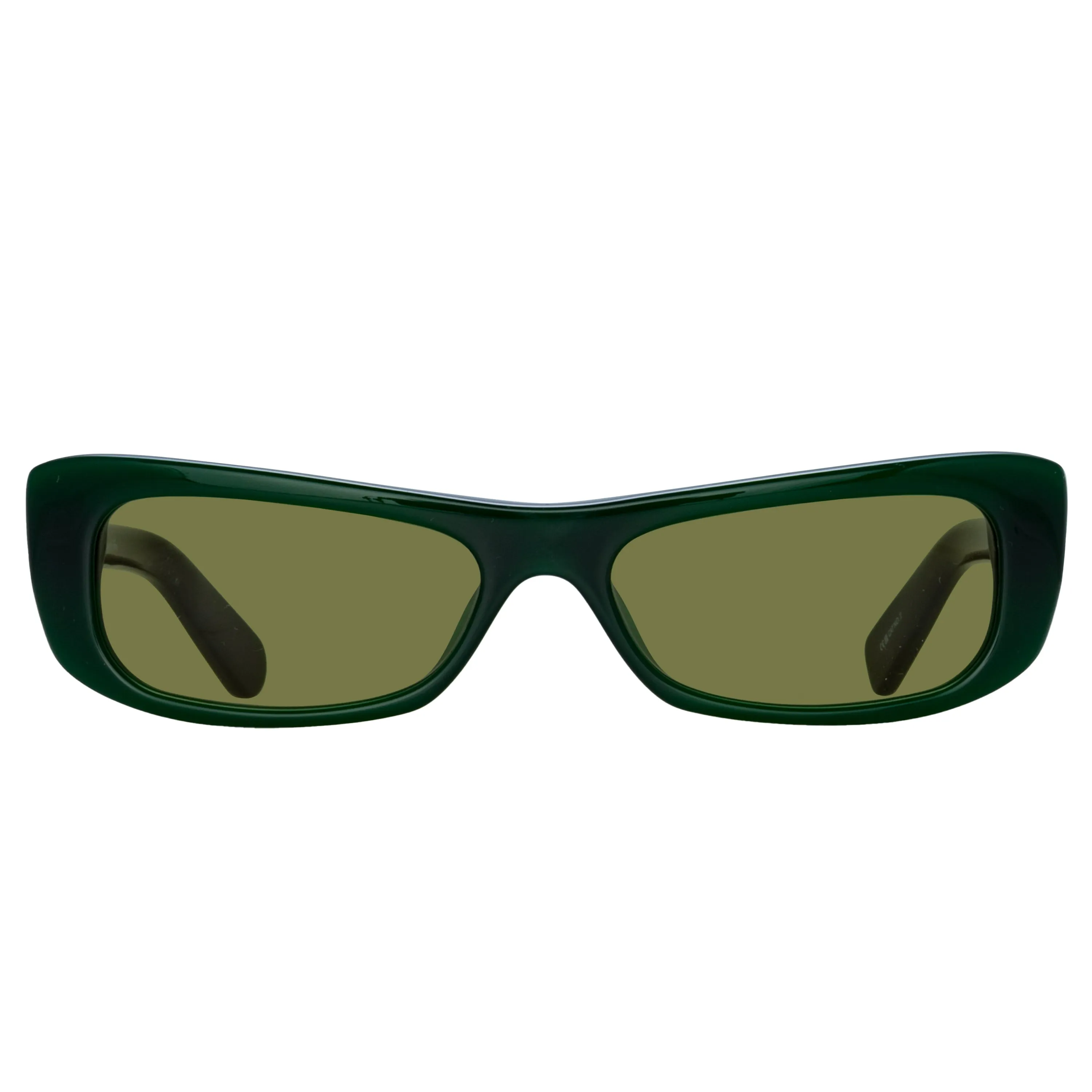 Capri Rectangular Sunglasses in Matt Green by Jacquemus sold by Linda Farrow product image thumbnail 2