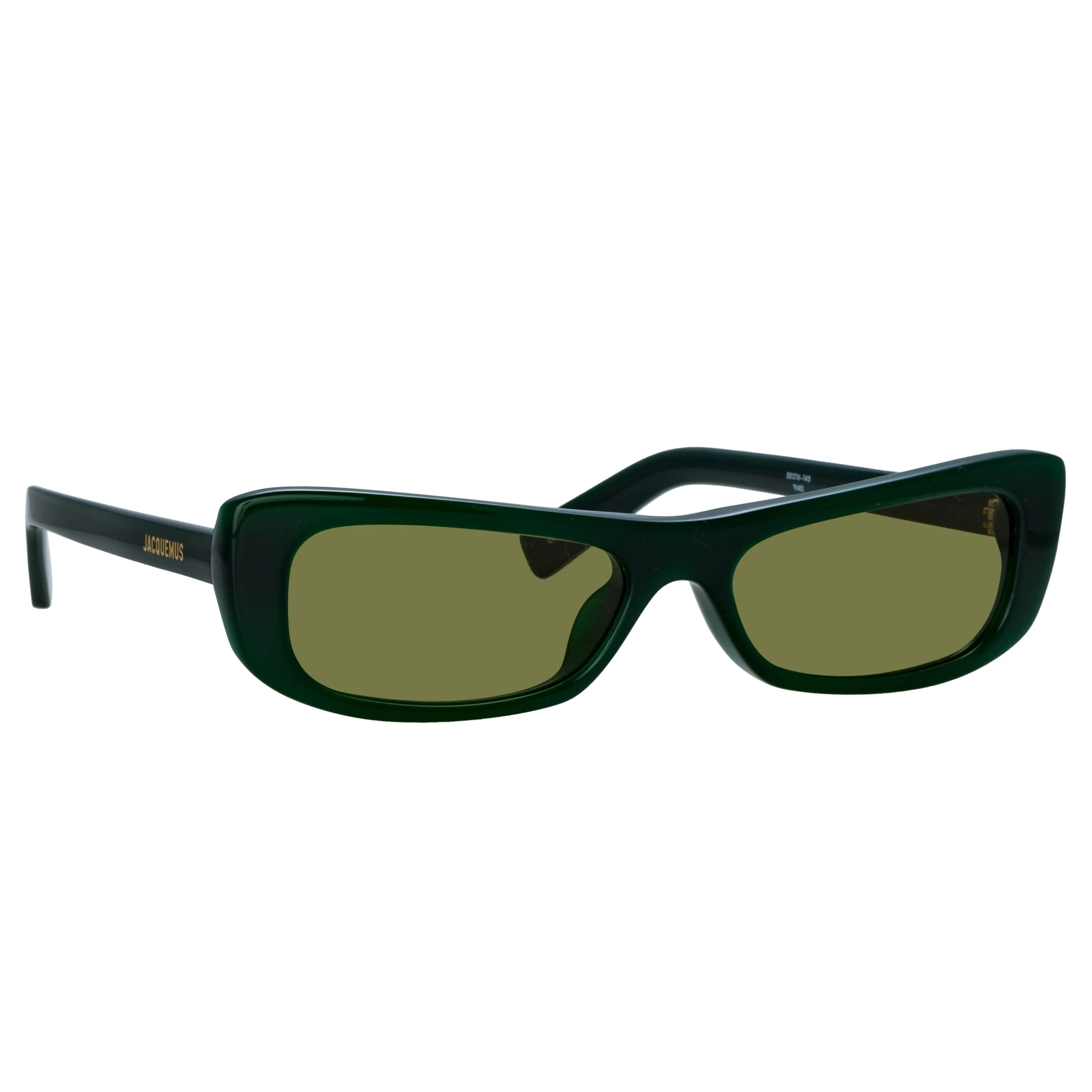 Capri Rectangular Sunglasses in Matt Green by Jacquemus sold by Linda Farrow product image thumbnail 3