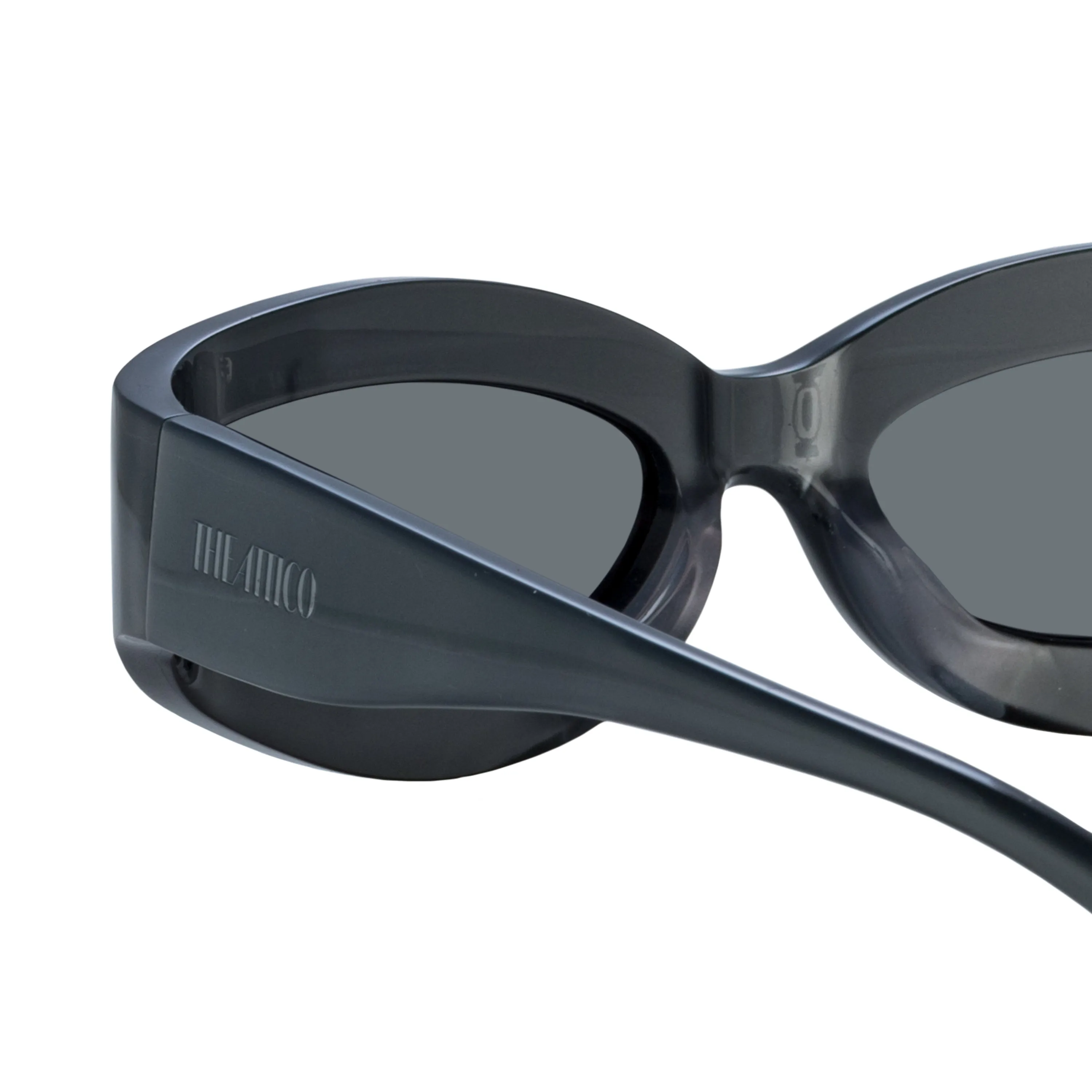 Agnes Wrap Sunglasses in Silver sold by Linda Farrow product image thumbnail 5