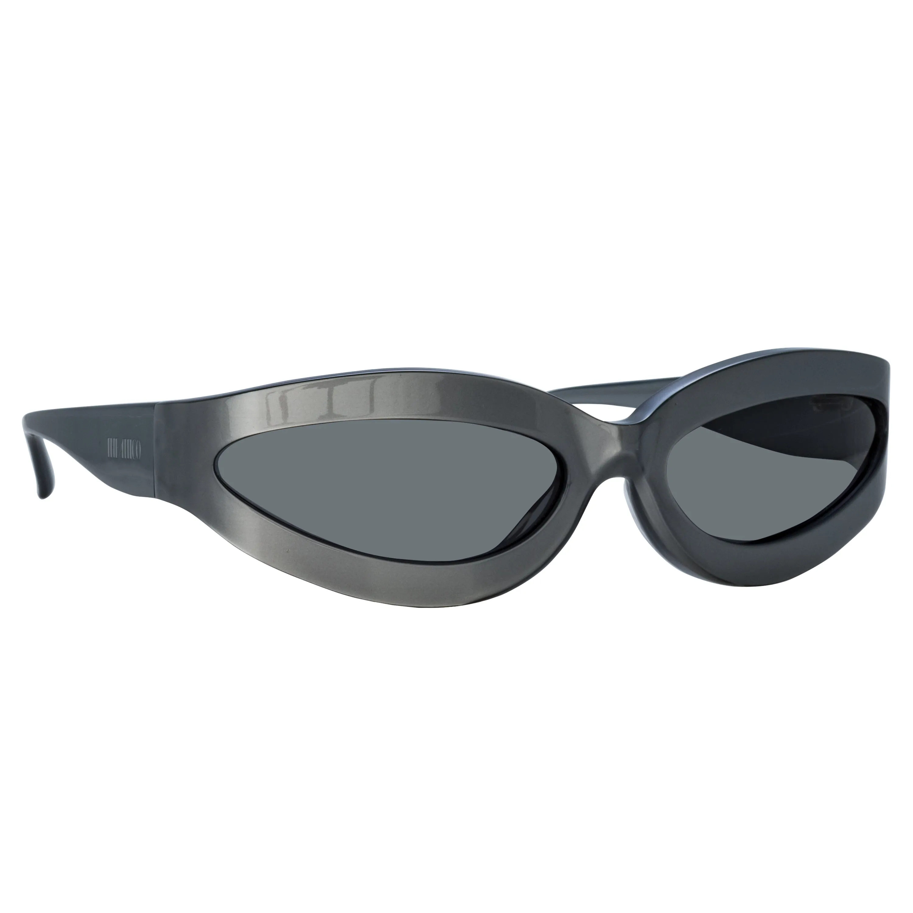 Agnes Wrap Sunglasses in Silver sold by Linda Farrow product image thumbnail 3