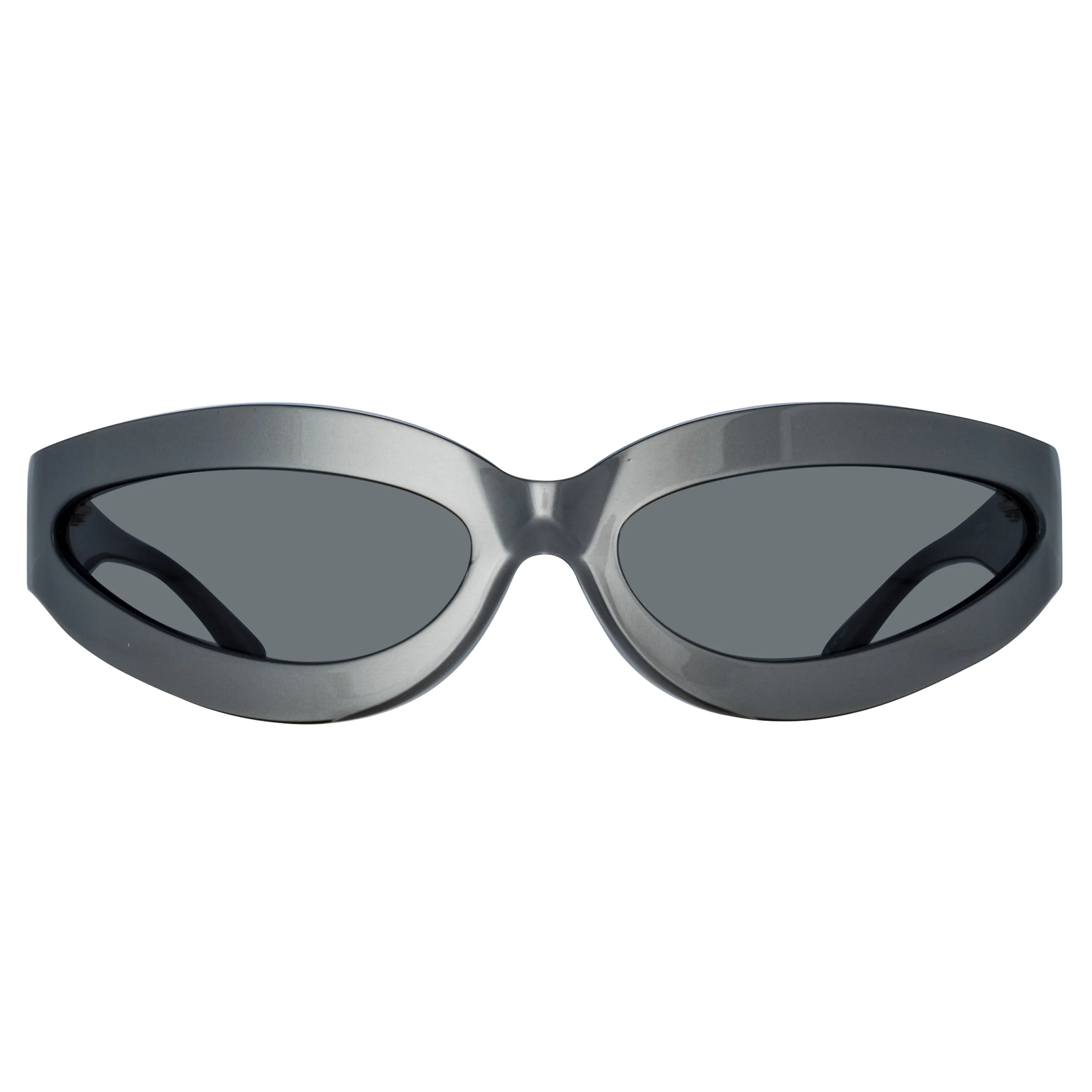 Agnes Wrap Sunglasses in Silver sold by Linda Farrow product image thumbnail 2