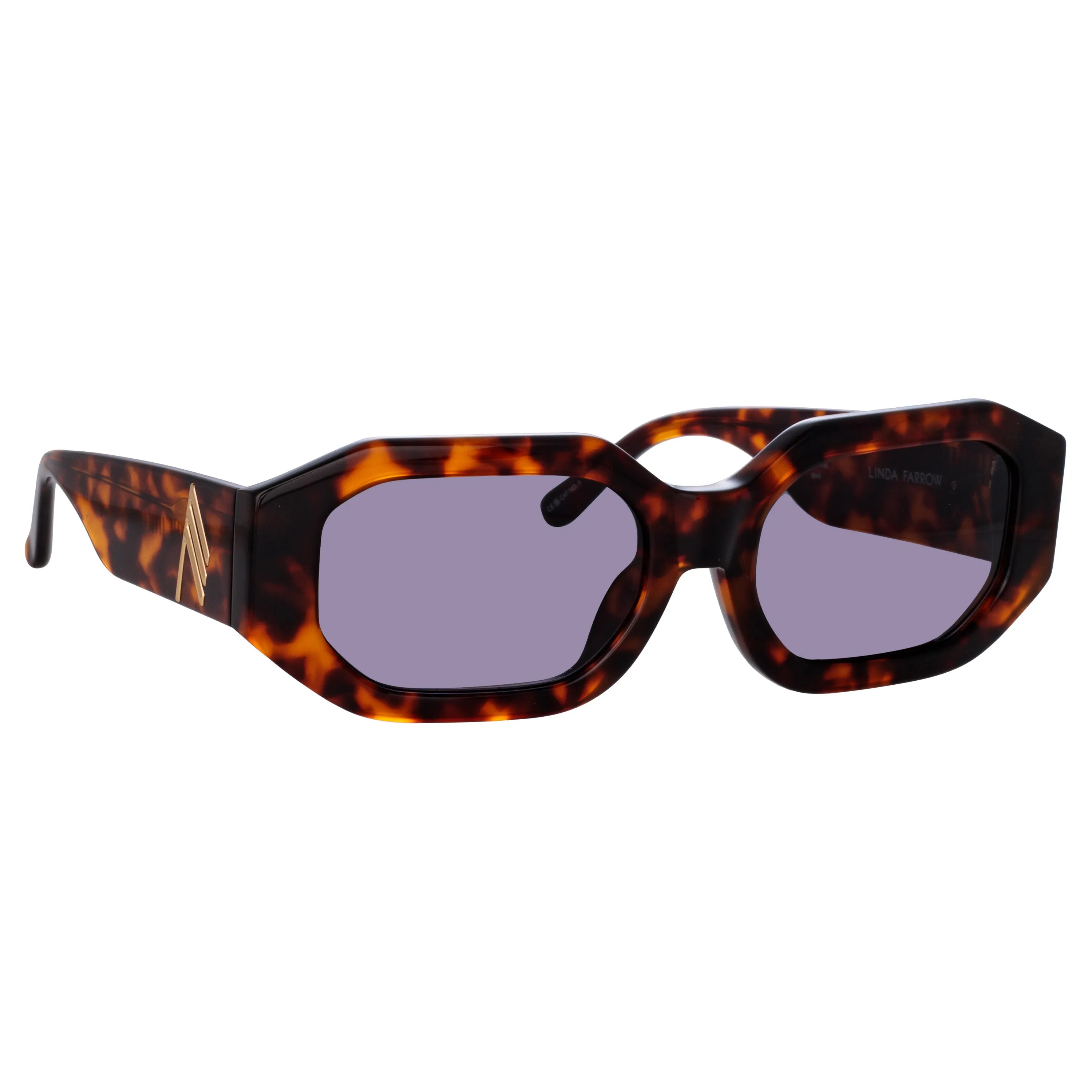 Blake Angular Sunglasses in Tortoiseshell sold by Linda Farrow