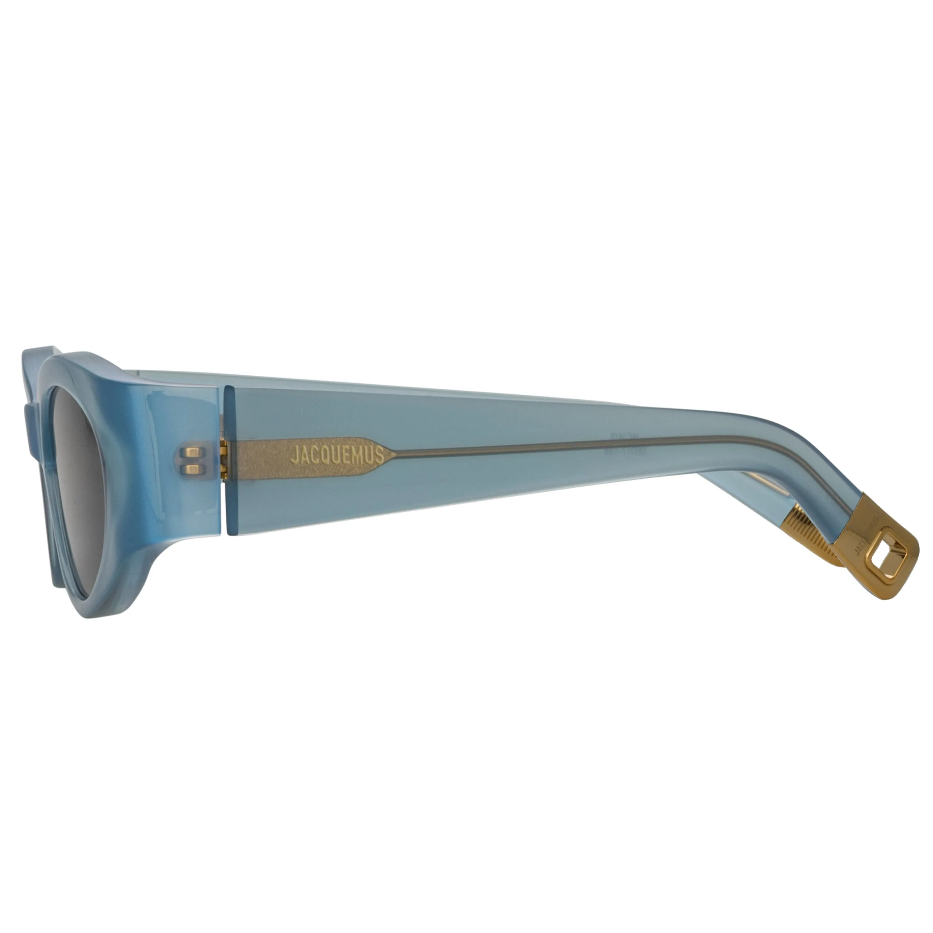 Ovalo Oval Sunglasses in Blue Pearl by Jacquemus sold by Linda Farrow product image thumbnail 3