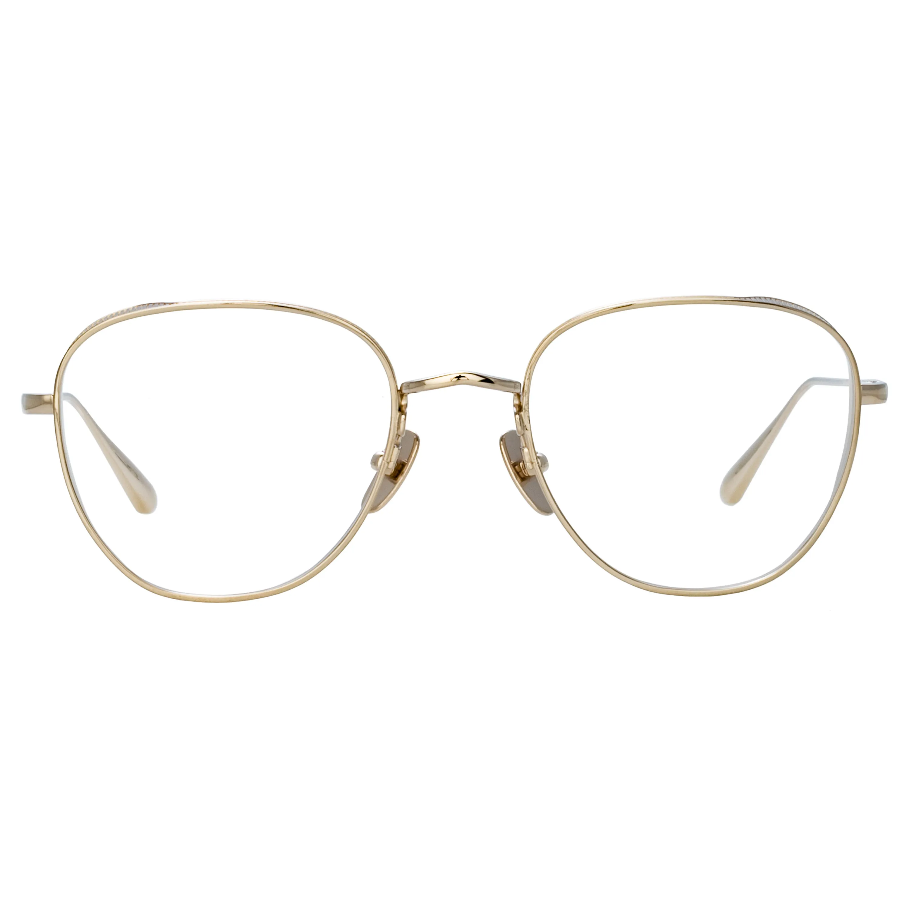 Hardy Oval Optical Frame in Light Gold sold by Linda Farrow product image thumbnail 2