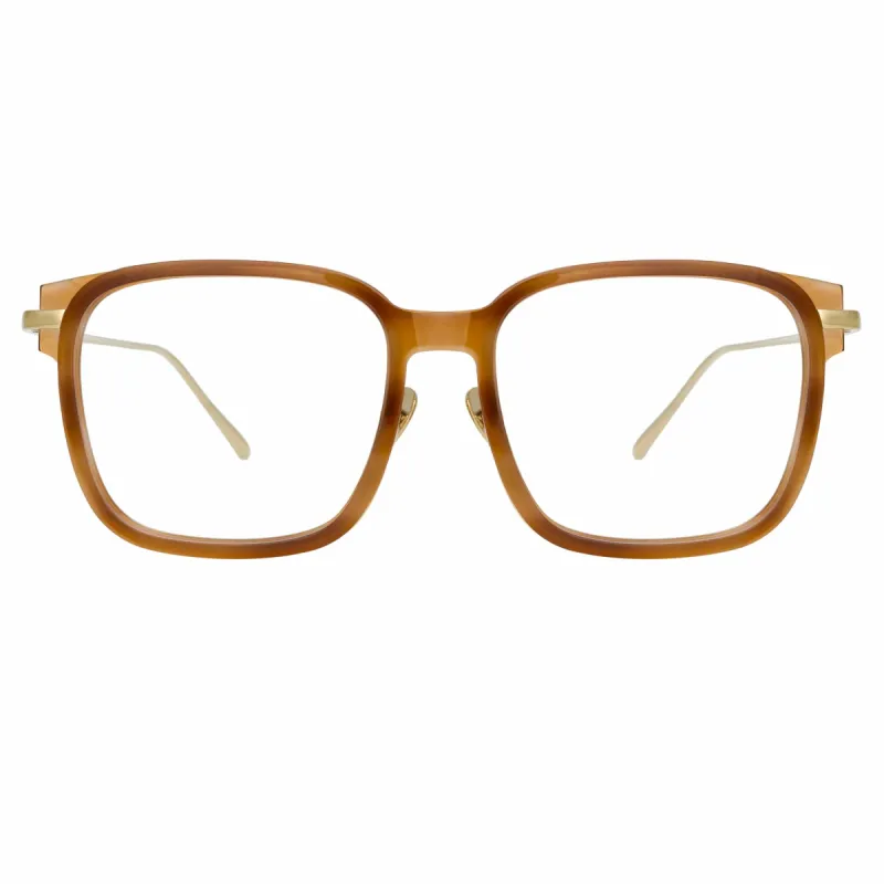 Franklin Optical Rectangular Frame in Brown sold by Linda Farrow