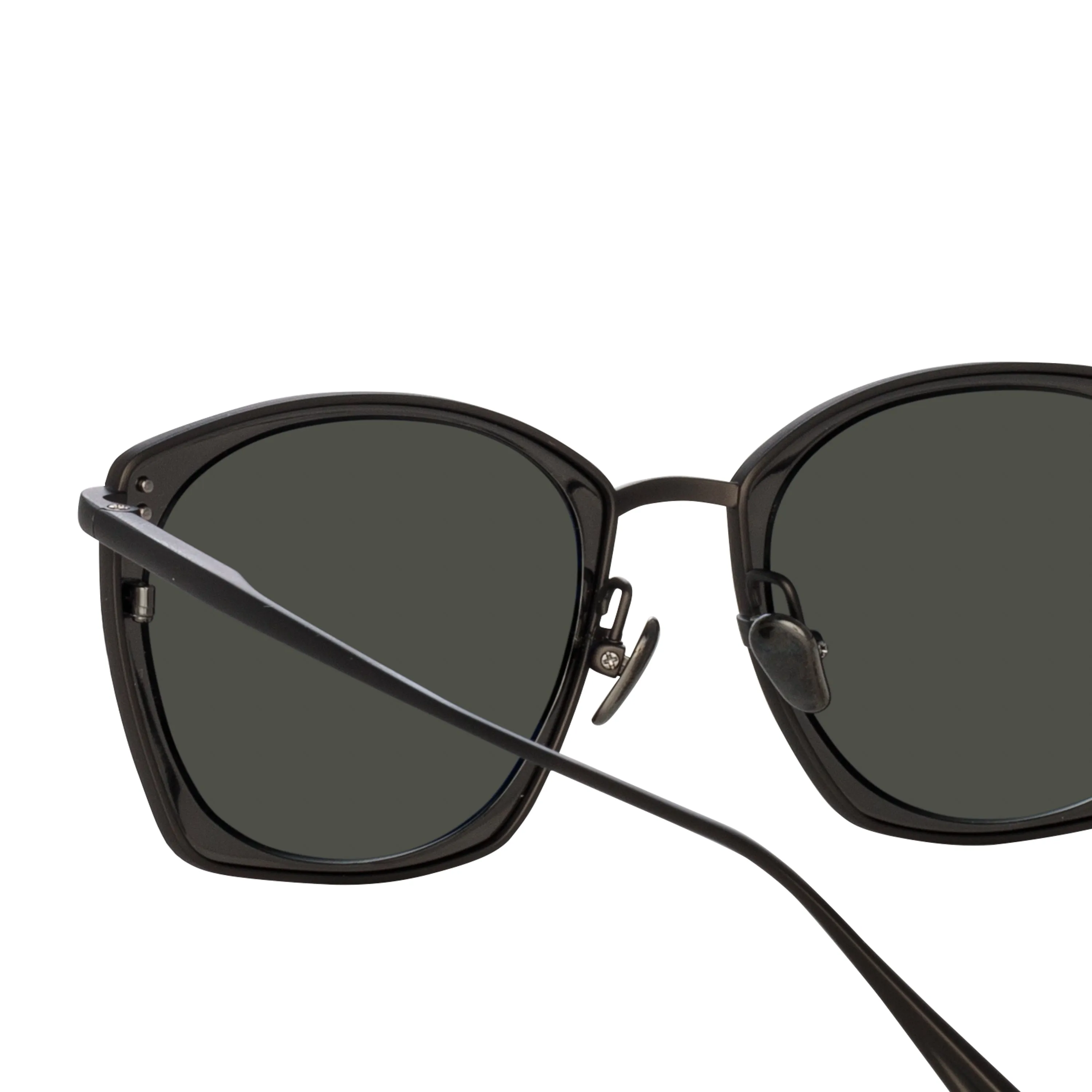 Milo Square Sunglasses in Matt Nickel sold by Linda Farrow product image thumbnail 5