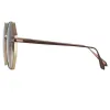 Lianas Hexagon Sunglasses in Metallic Brown sold by Linda Farrow