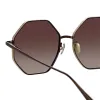 Lianas Hexagon Sunglasses in Metallic Brown sold by Linda Farrow