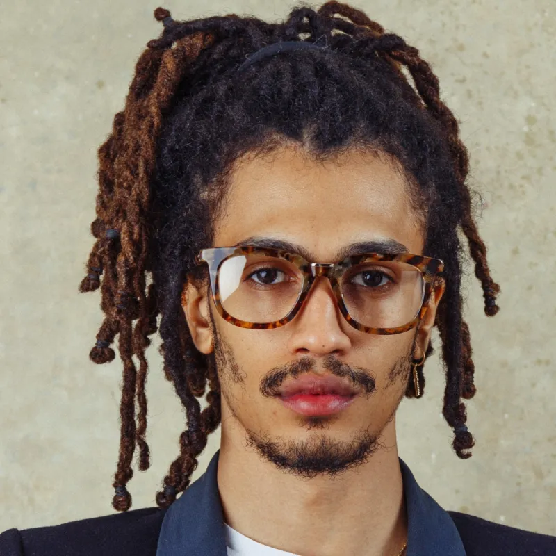 Burton Optical D-Frame in Tobacco Tortoiseshell sold by Linda Farrow