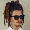 Desiree D-Frame Sunglasses in Black (Men's) sold by Linda Farrow