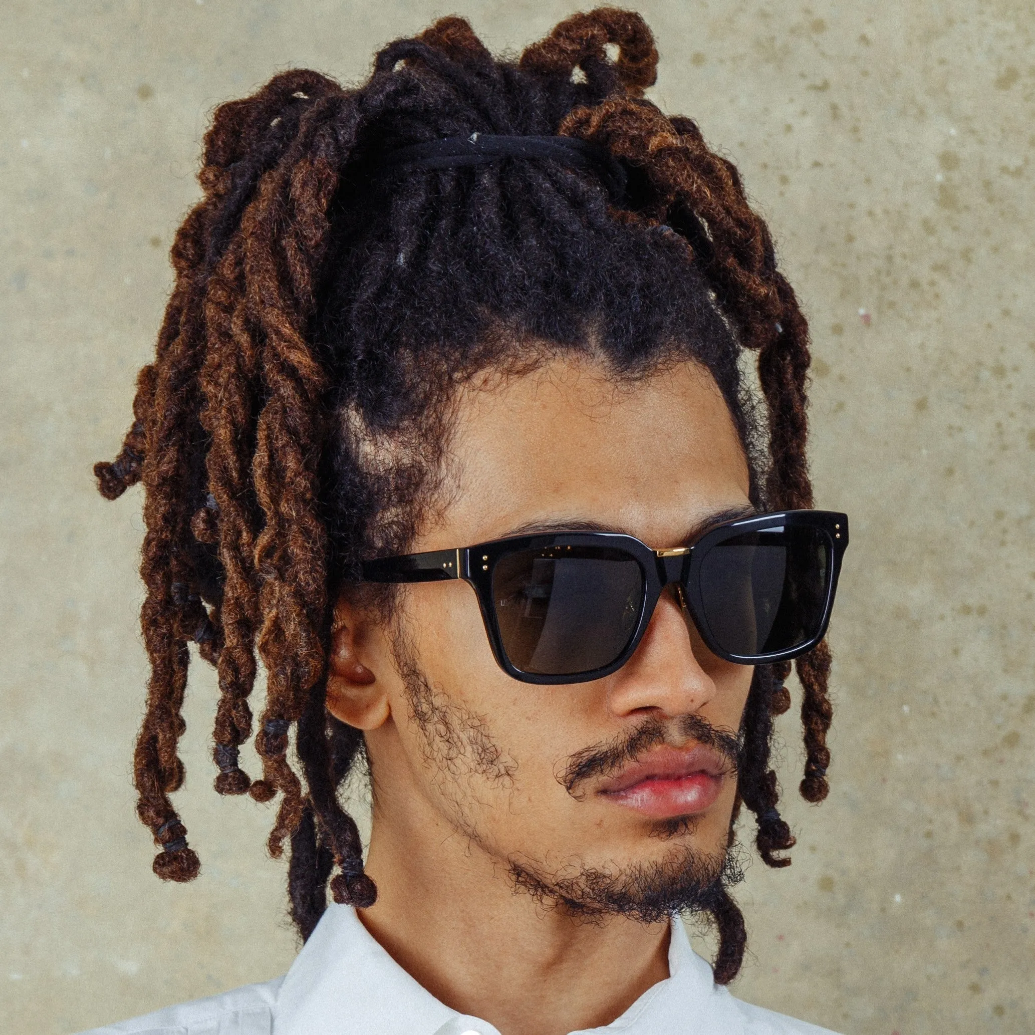 Desiree D-Frame Sunglasses in Black (Men's) sold by Linda Farrow product image thumbnail 2