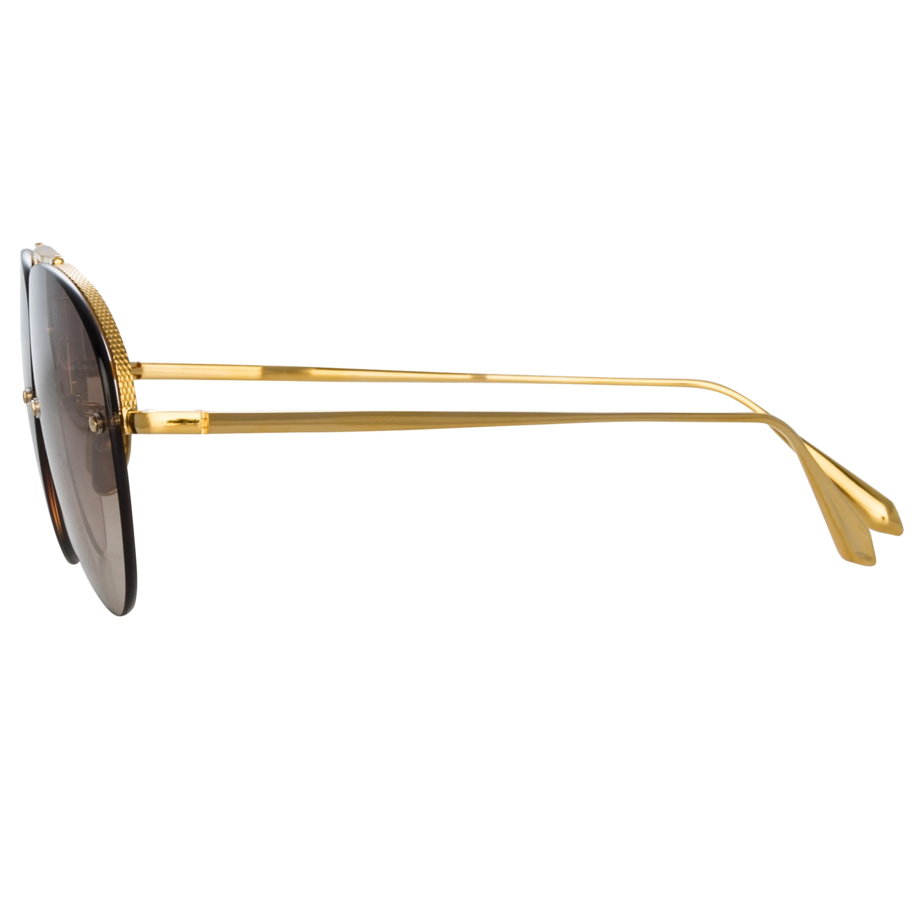 Edano Aviator Sunglasses in Yellow Gold sold by Linda Farrow product image thumbnail 5
