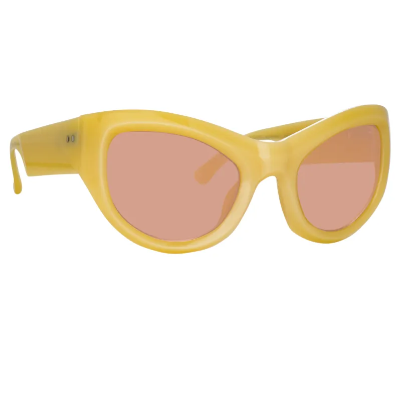 Dries Van Noten Wrap Sunglasses in Beige made by Dries Van Noten