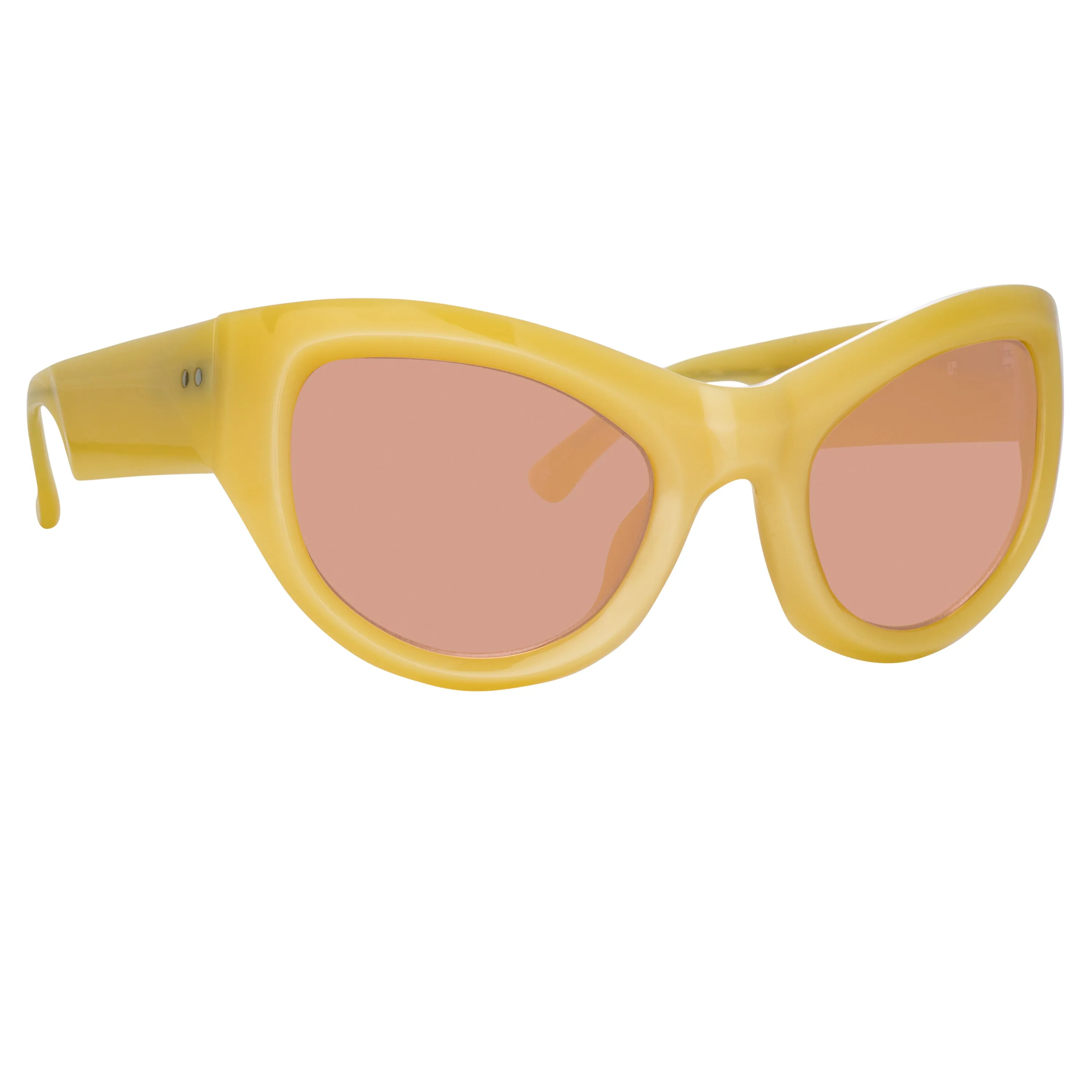 Dries Van Noten Wrap Sunglasses in Beige sold by Linda Farrow