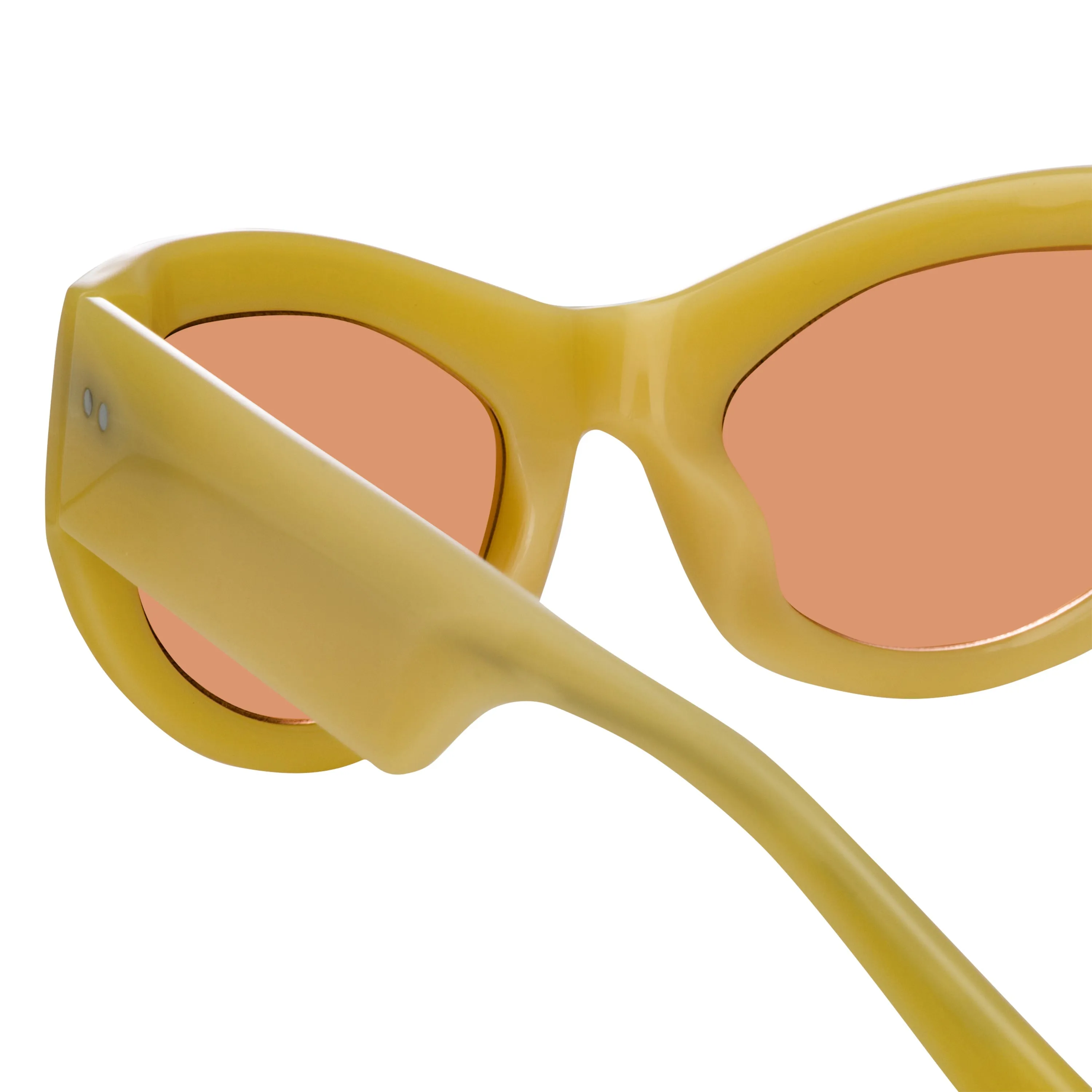 Dries Van Noten Wrap Sunglasses in Beige sold by Linda Farrow product image thumbnail 4