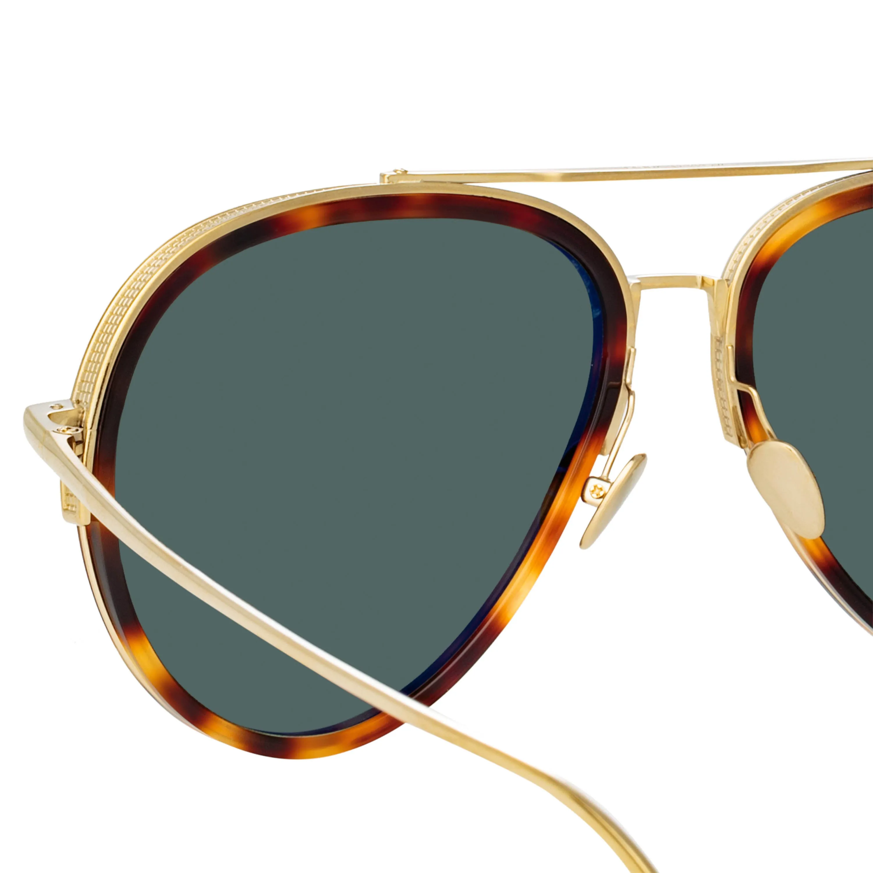 Abel Aviator Sunglasses in Tortoiseshell (Men's) sold by Linda Farrow product image thumbnail 5