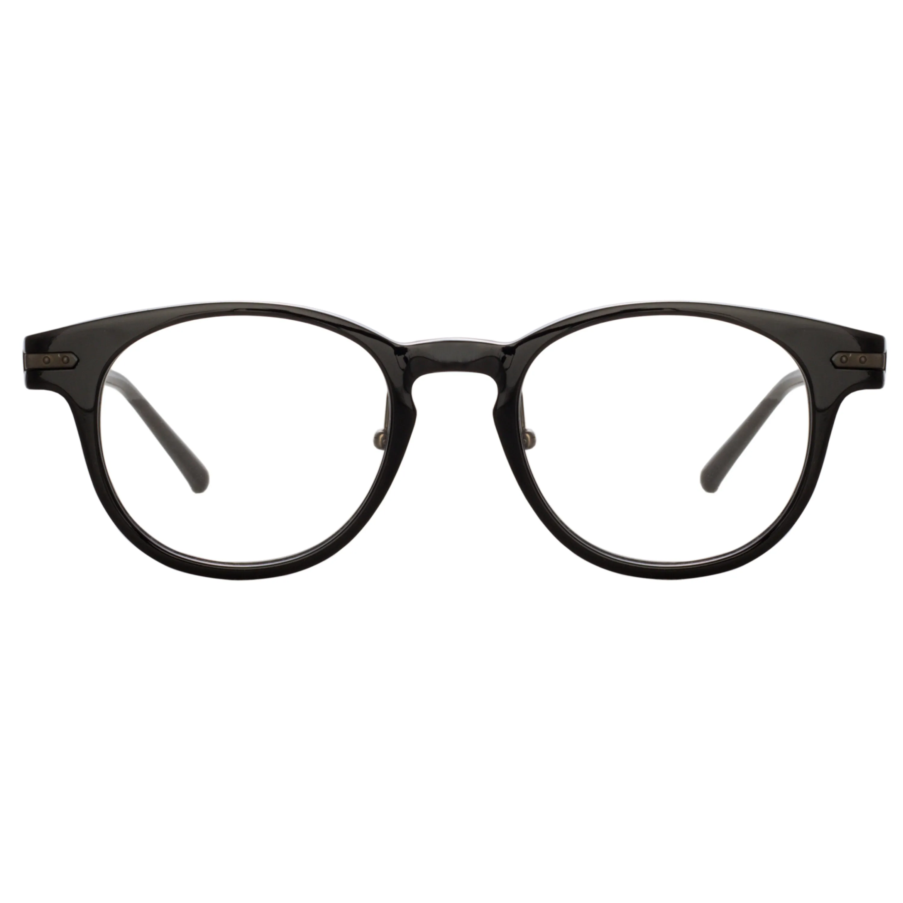 Bay Optical D-Frame in Black and Nickel (Asian Fit) sold by Linda Farrow product image thumbnail 2