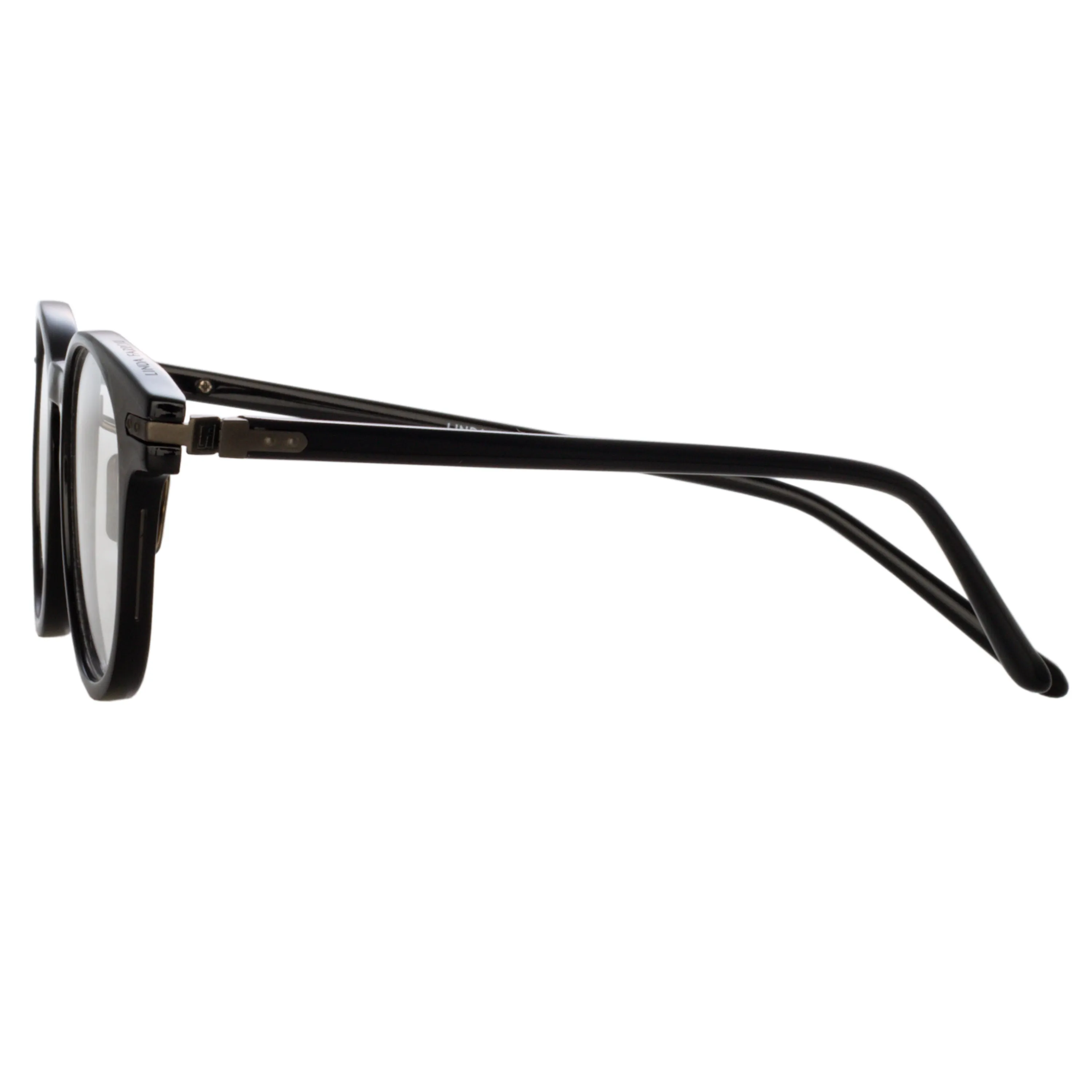 Bay Optical D-Frame in Black and Nickel (Asian Fit) sold by Linda Farrow product image thumbnail 4