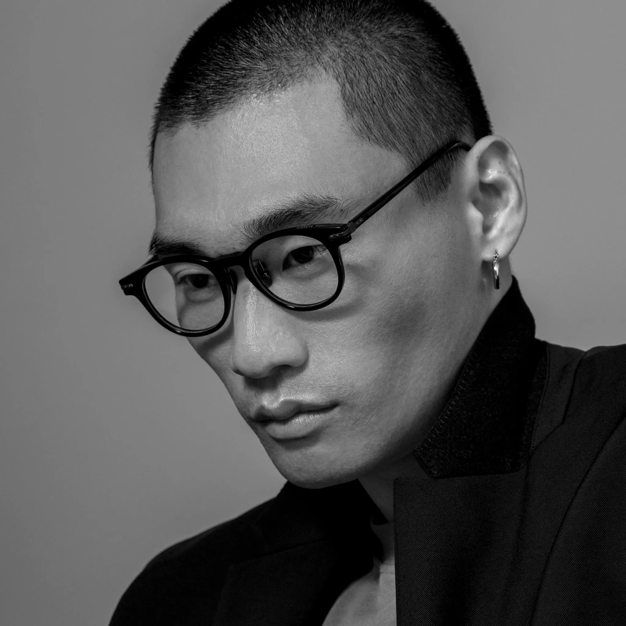 Bay Optical D-Frame in Black and Nickel (Asian Fit) sold by Linda Farrow