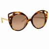 Isler Cat Eye sunglasses in Tortoiseshell sold by Linda Farrow