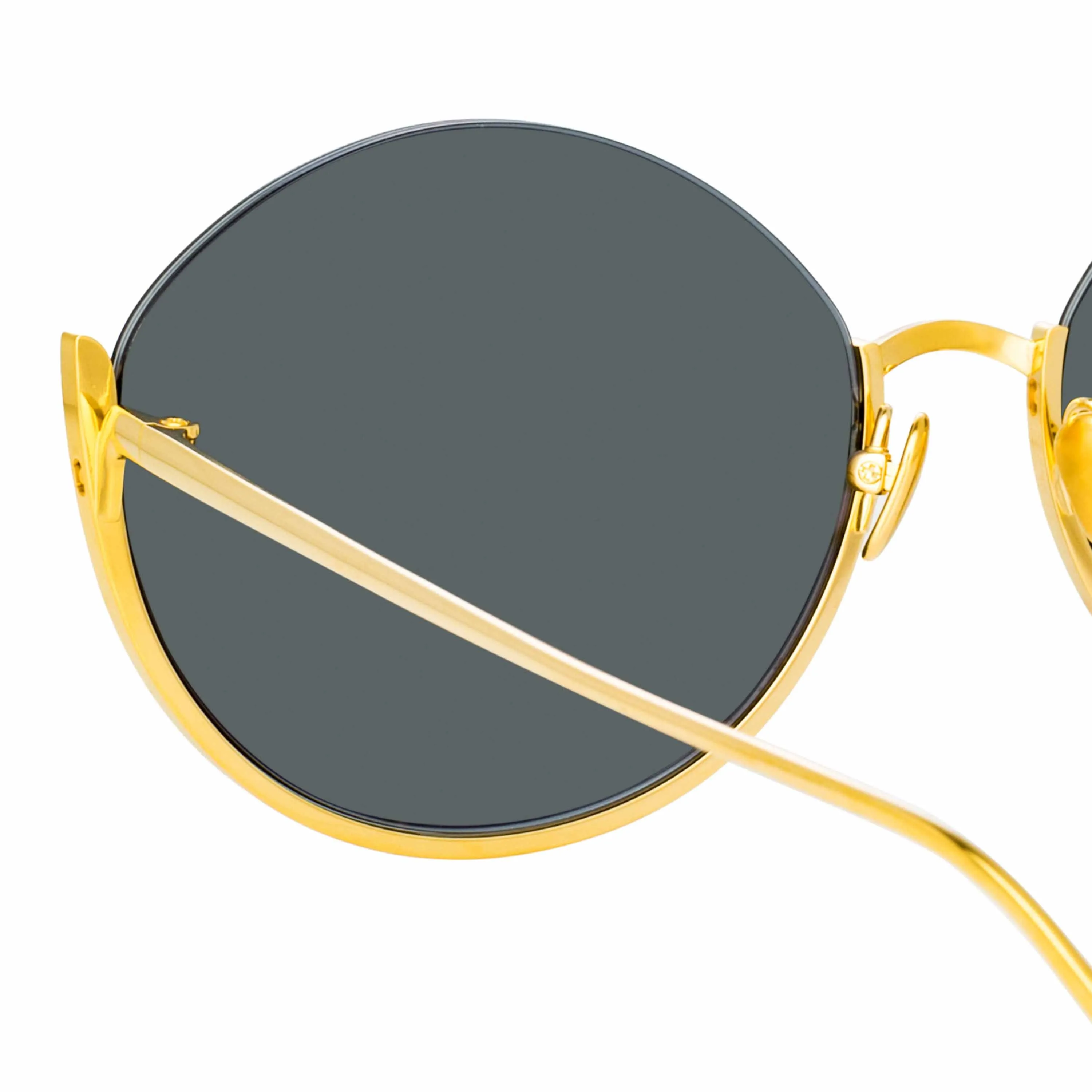 Rae Cat Eye Sunglasses in Yellow Gold sold by Linda Farrow product image thumbnail 3