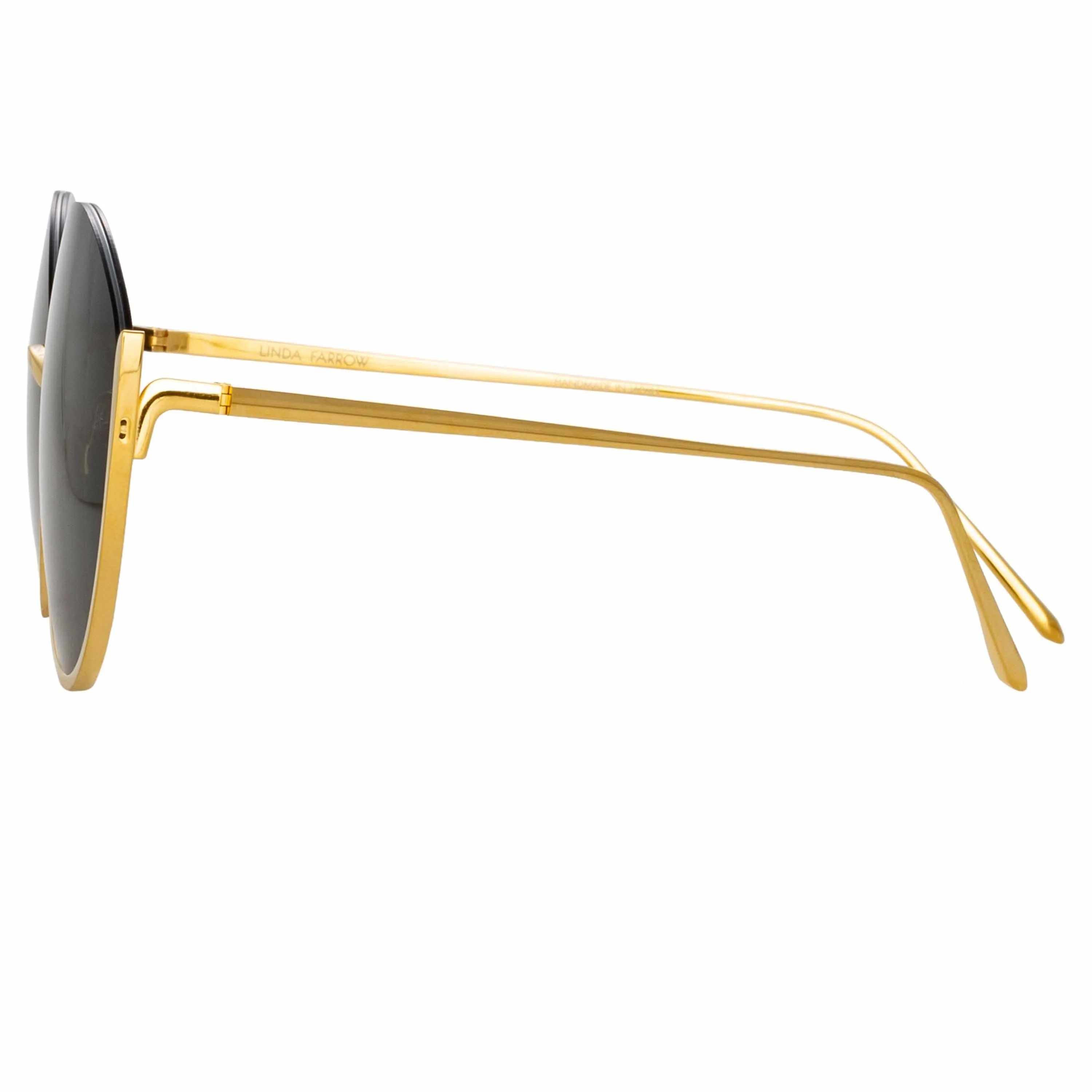 Rae Cat Eye Sunglasses in Yellow Gold sold by Linda Farrow product image thumbnail 4