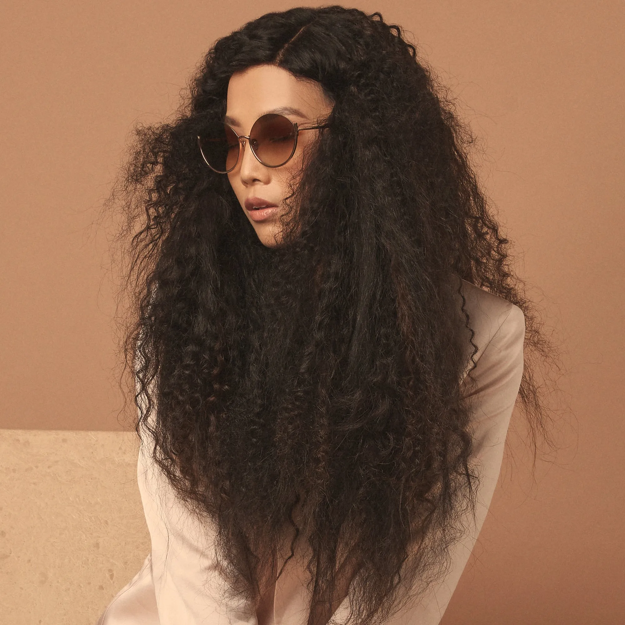 Rae Cat Eye Sunglasses in Yellow Gold sold by Linda Farrow product image thumbnail 5