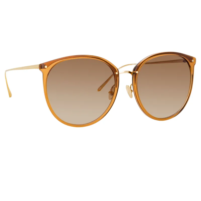 The Kings | Oversized Sunglasses in Tobacco (C20) sold by Linda Farrow