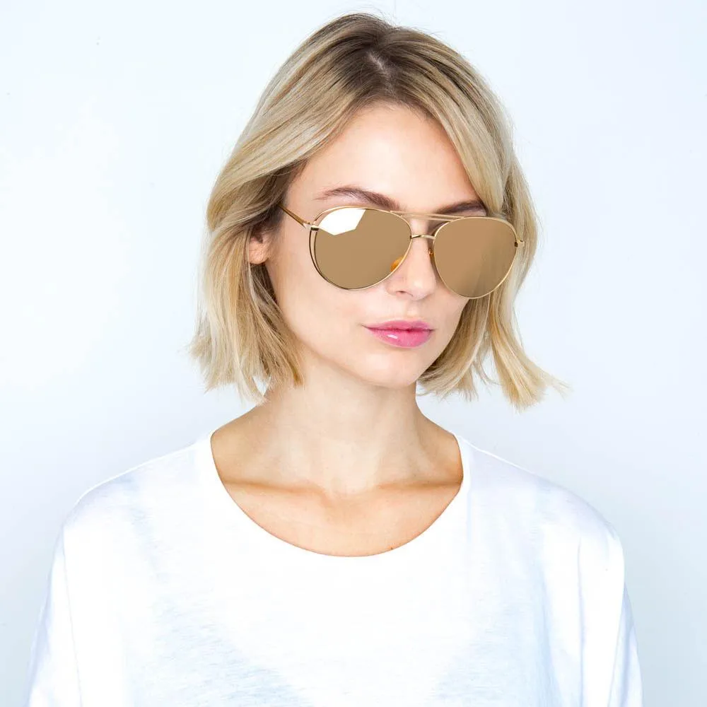 Linda Farrow 575 C1 Aviator Sunglasses sold by Linda Farrow product image thumbnail 5