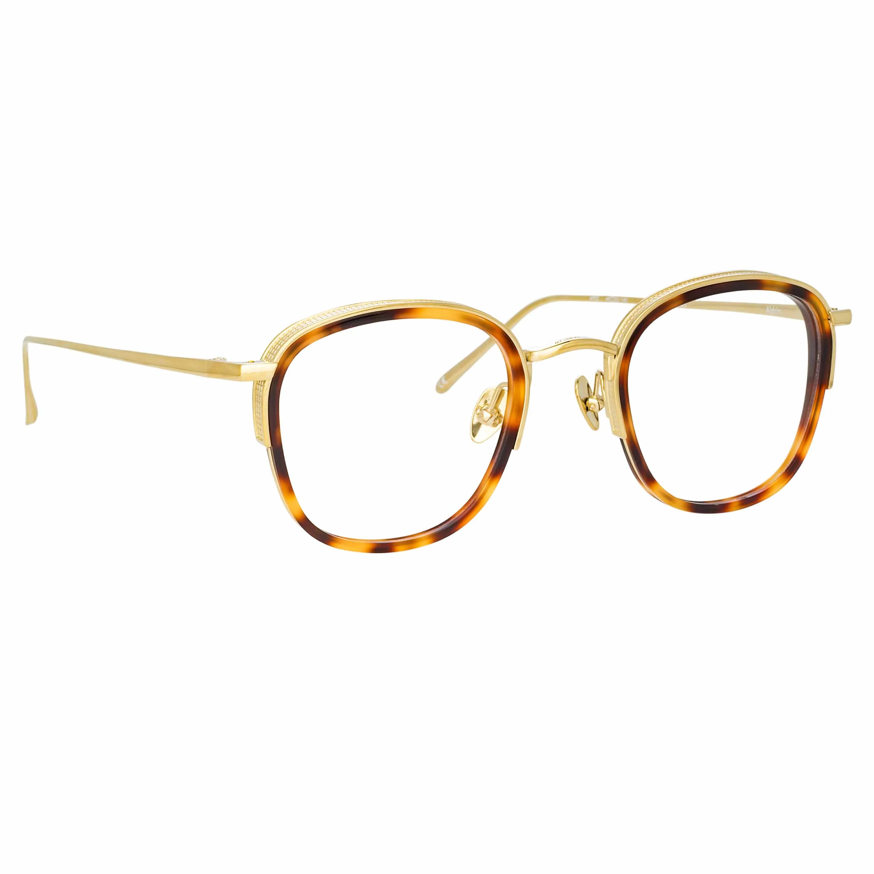 Aldrin Optical Square Frame in Tortoiseshell sold by Linda Farrow product image thumbnail 3