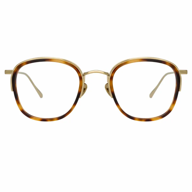 Aldrin Optical Square Frame in Tortoiseshell sold by Linda Farrow