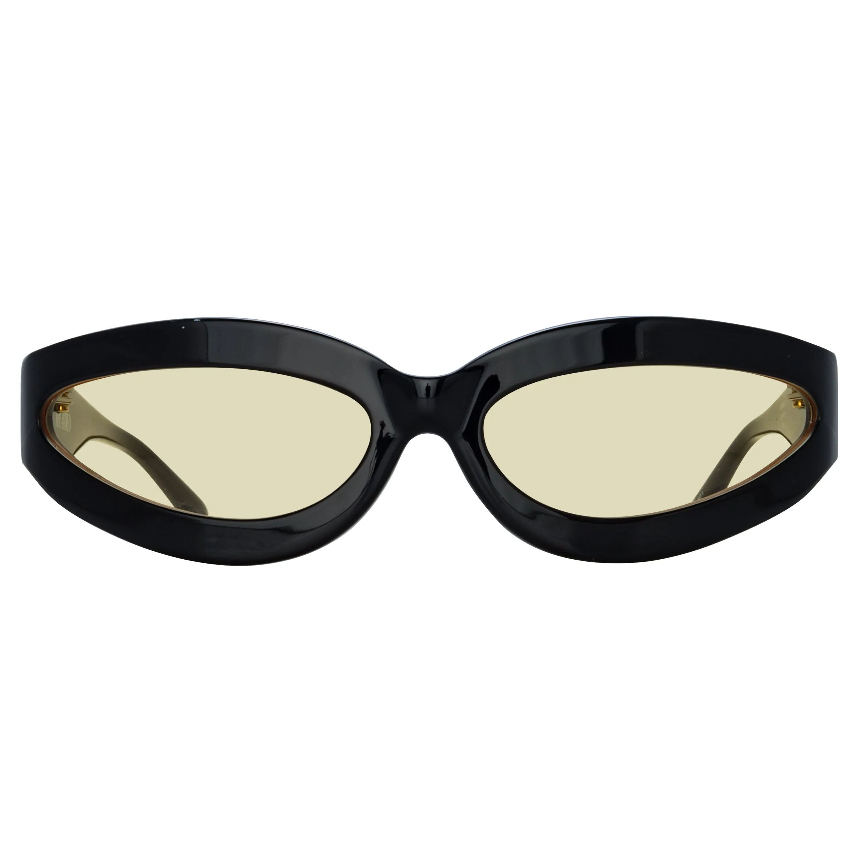 Agnes Wrap Sunglasses in Black and Yellow sold by Linda Farrow product image thumbnail 2