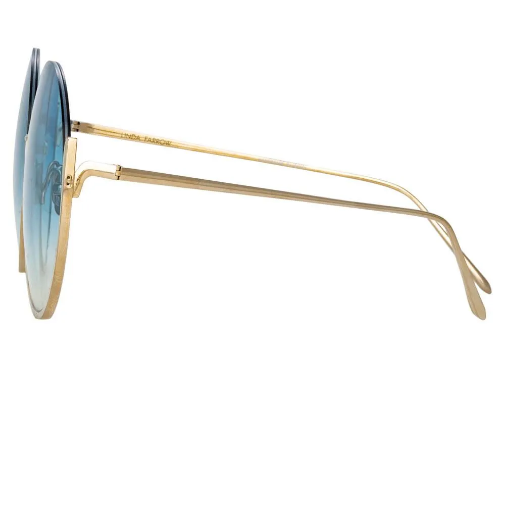 Olivia Round Sunglasses in Light Gold sold by Linda Farrow product image thumbnail 3