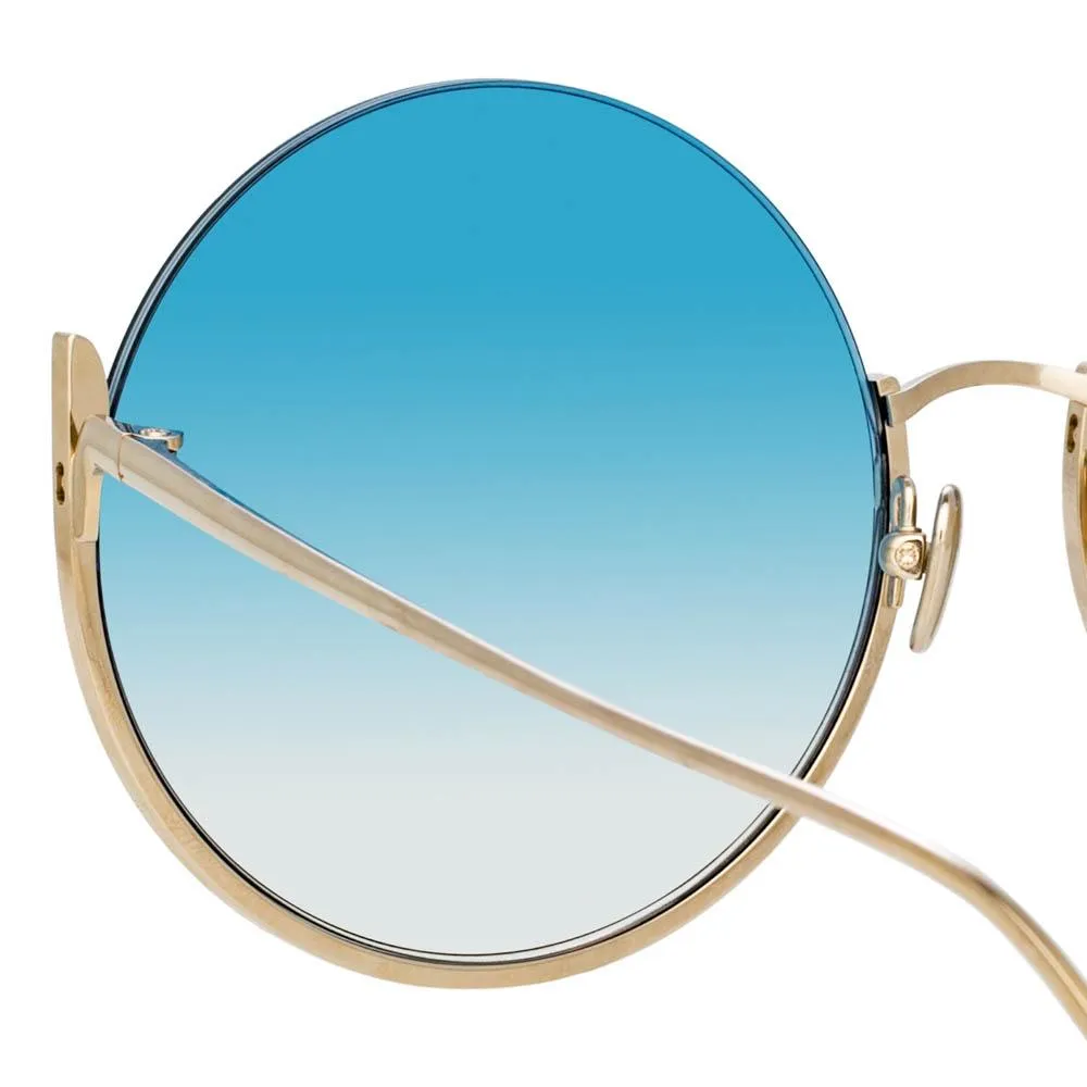 Olivia Round Sunglasses in Light Gold sold by Linda Farrow product image thumbnail 4