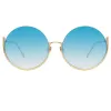 Olivia Round Sunglasses in Light Gold sold by Linda Farrow