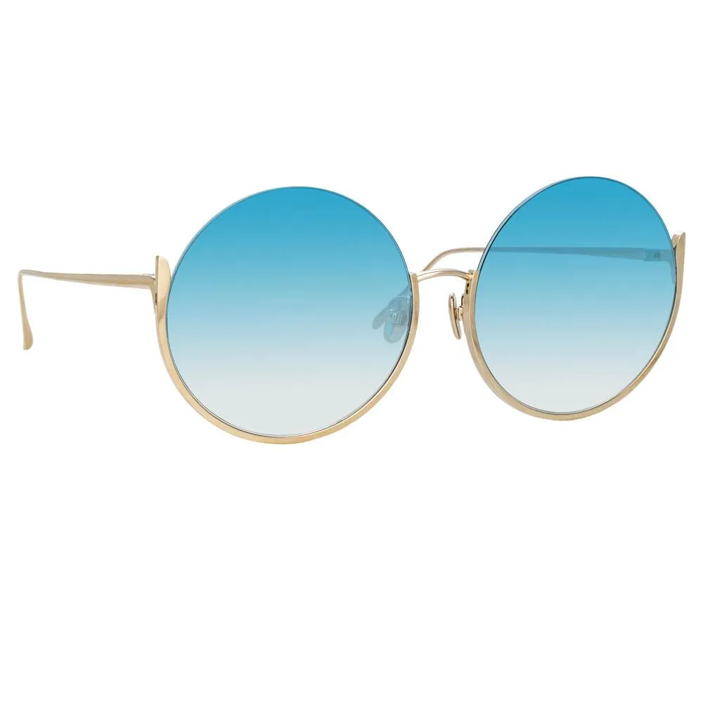 Olivia Round Sunglasses in Light Gold sold by Linda Farrow product image thumbnail 2