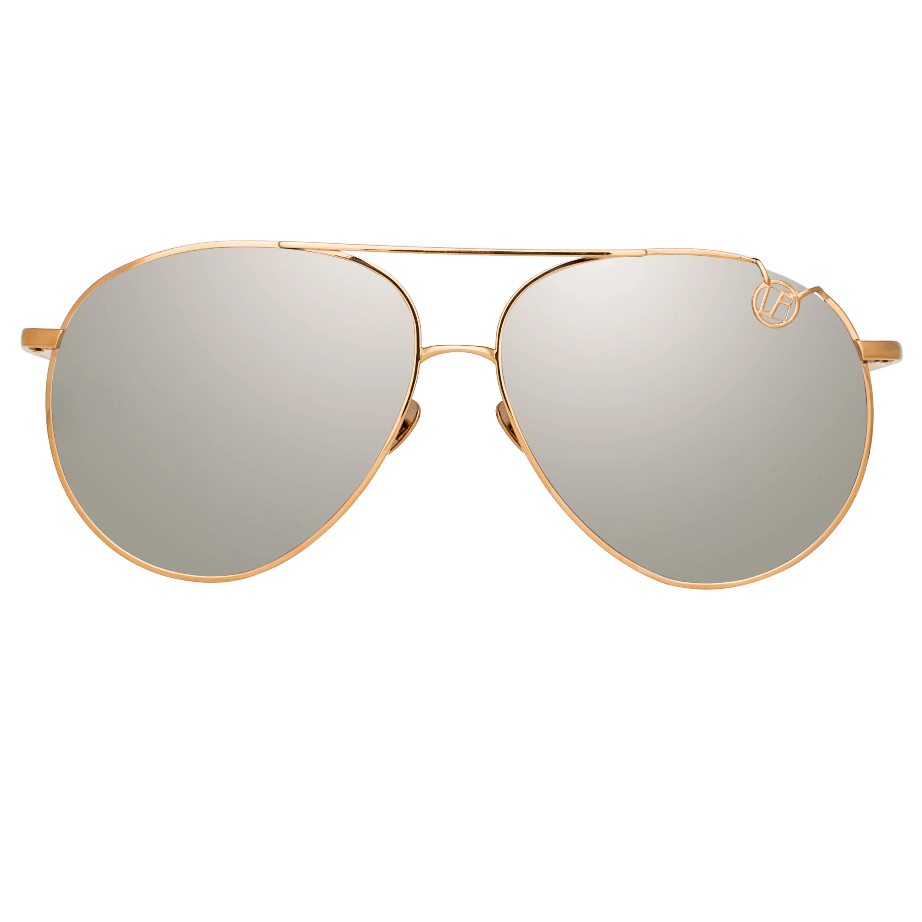 Joni Aviator Sunglasses in Rose Gold and Platinum Lenses (Men's) sold by Linda Farrow product image thumbnail 2