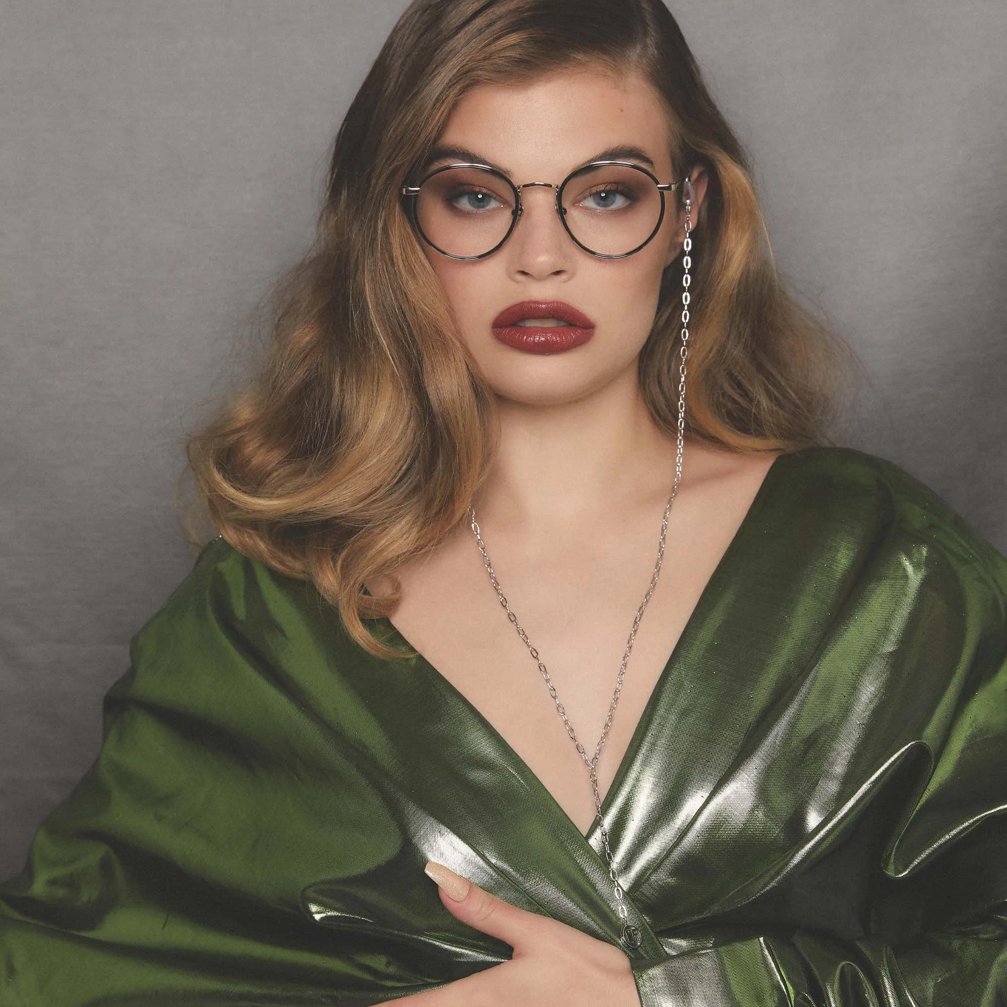 Comer Optical Oval Frame in Light Gold sold by Linda Farrow