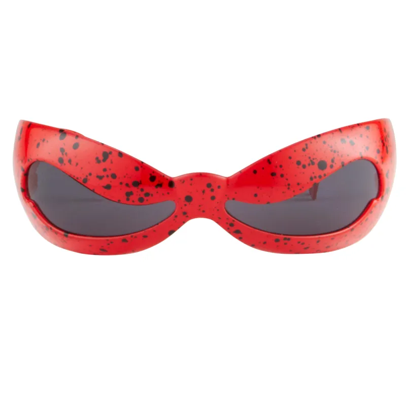Jeremy Scott Wave Sunglasses in Red sold by Linda Farrow