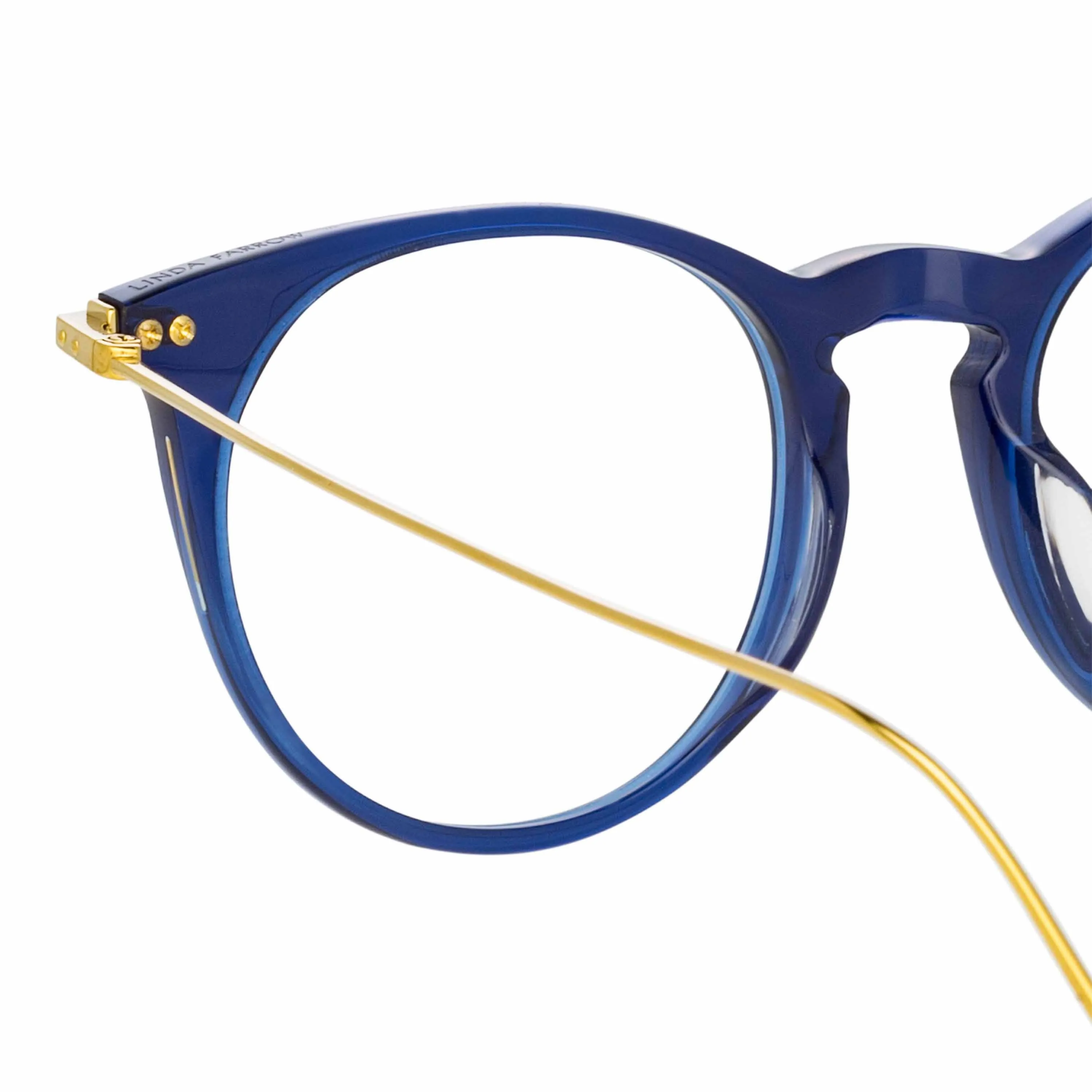 Ellis A Oval Optical Frame in Navy sold by Linda Farrow product image thumbnail 4