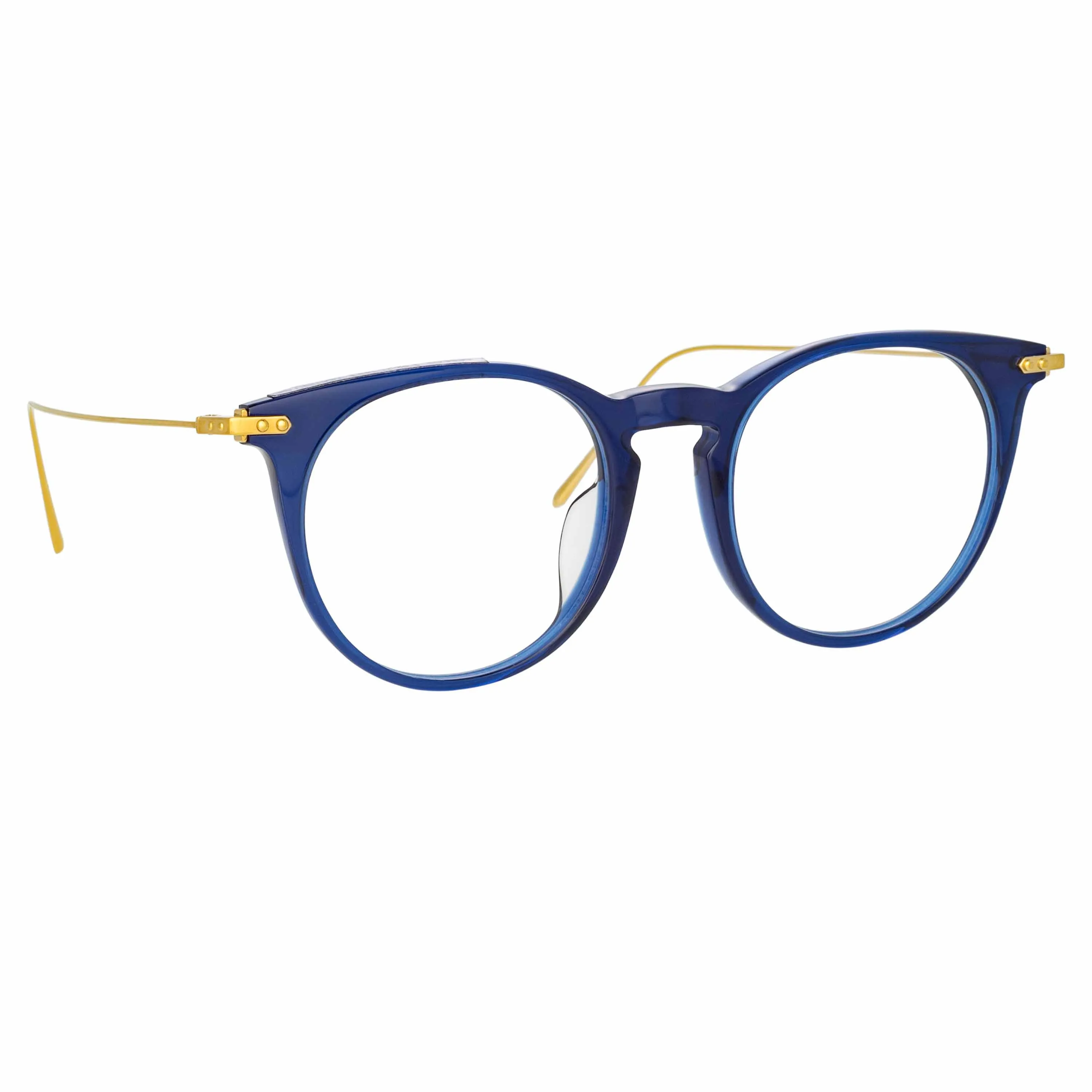 Ellis A Oval Optical Frame in Navy sold by Linda Farrow product image thumbnail 2