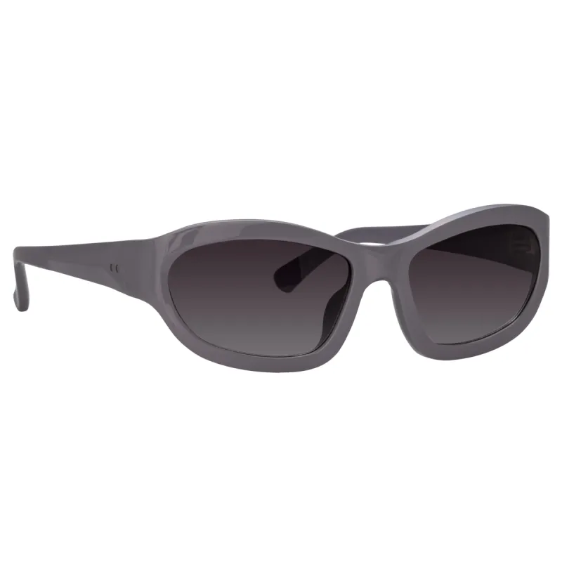 Dries Van Noten Wrap Sunglasses in Lilac sold by Linda Farrow