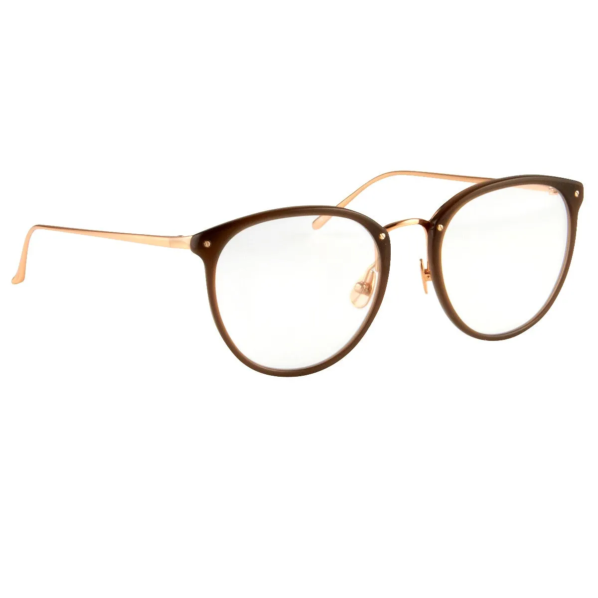 The Calthorpe | Oval Optical Frame in Brown (Men's) sold by Linda Farrow product image thumbnail 4