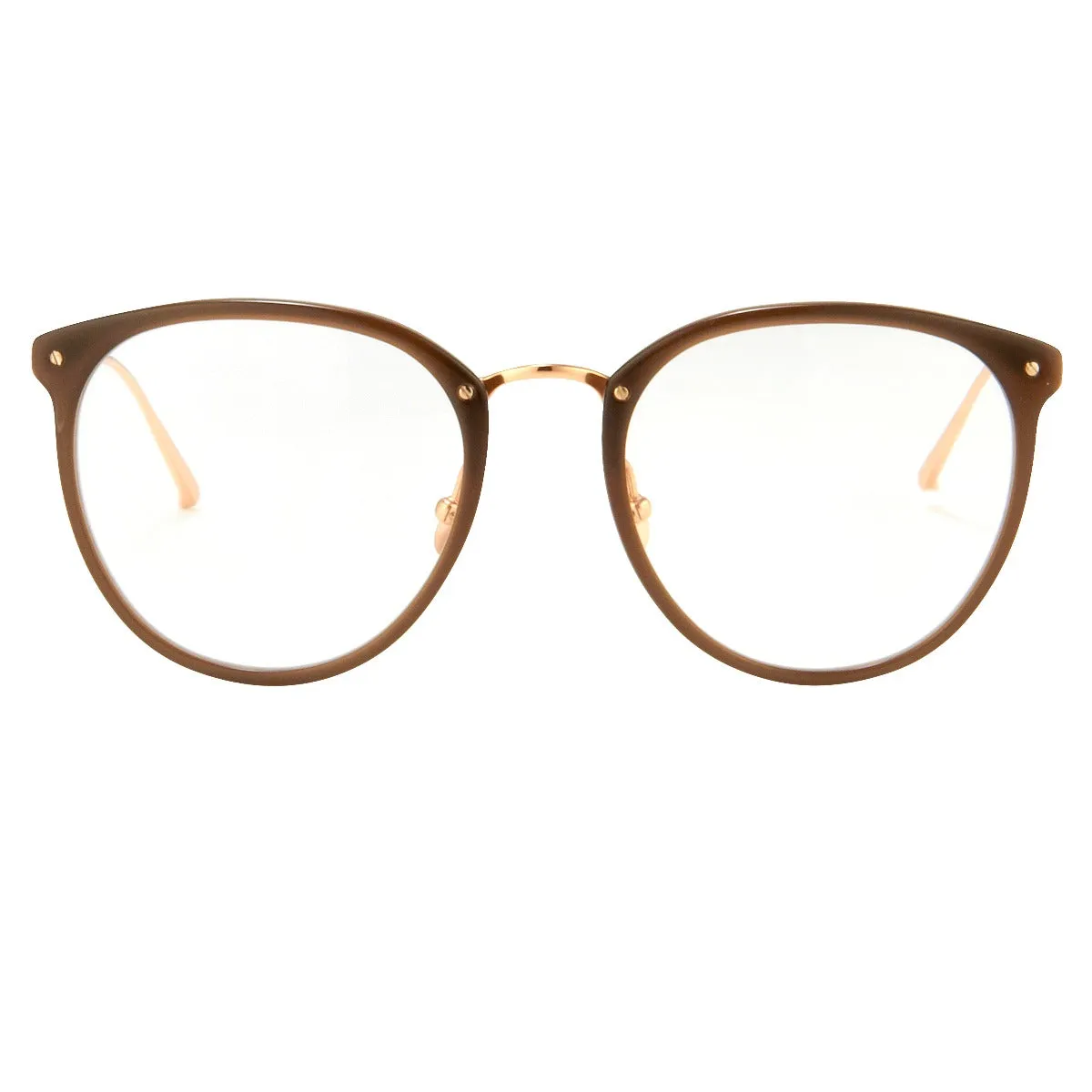 The Calthorpe | Oval Optical Frame in Brown (Men's) sold by Linda Farrow product image thumbnail 2