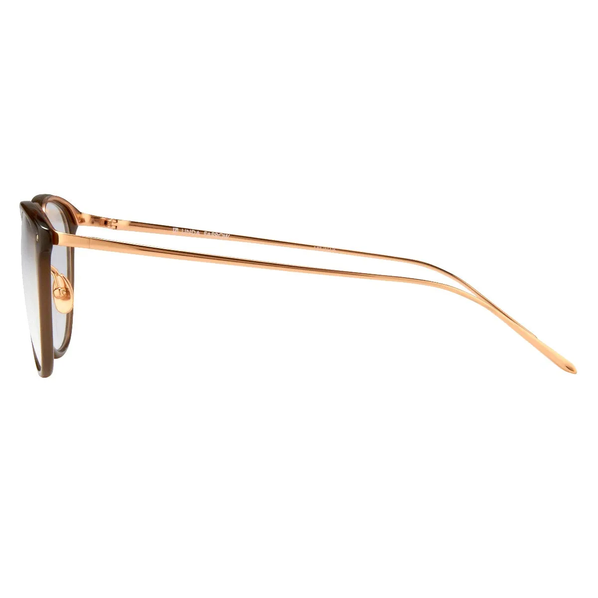 The Calthorpe | Oval Optical Frame in Brown (Men's) sold by Linda Farrow product image thumbnail 5