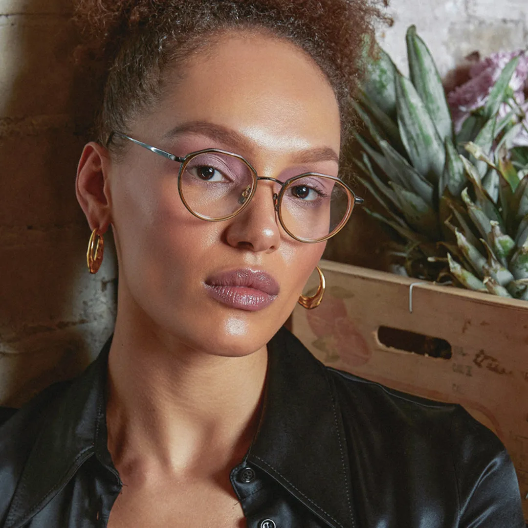 Cesar Angular Optical Frame in Yellow Gold and White Gold sold by Linda Farrow product image thumbnail 2