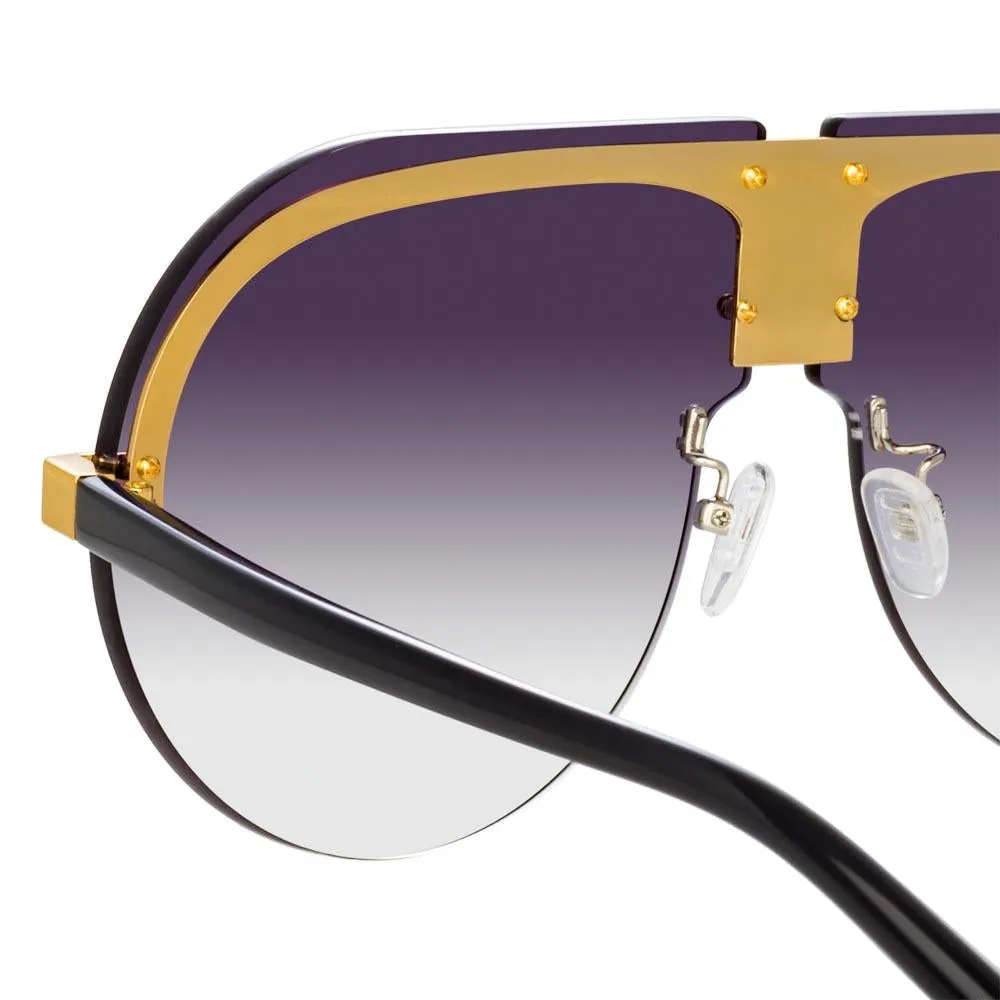 Matthew Williamson Tulip Aviator Sunglasses in Yellow Gold Tone sold by Linda Farrow product image thumbnail 5